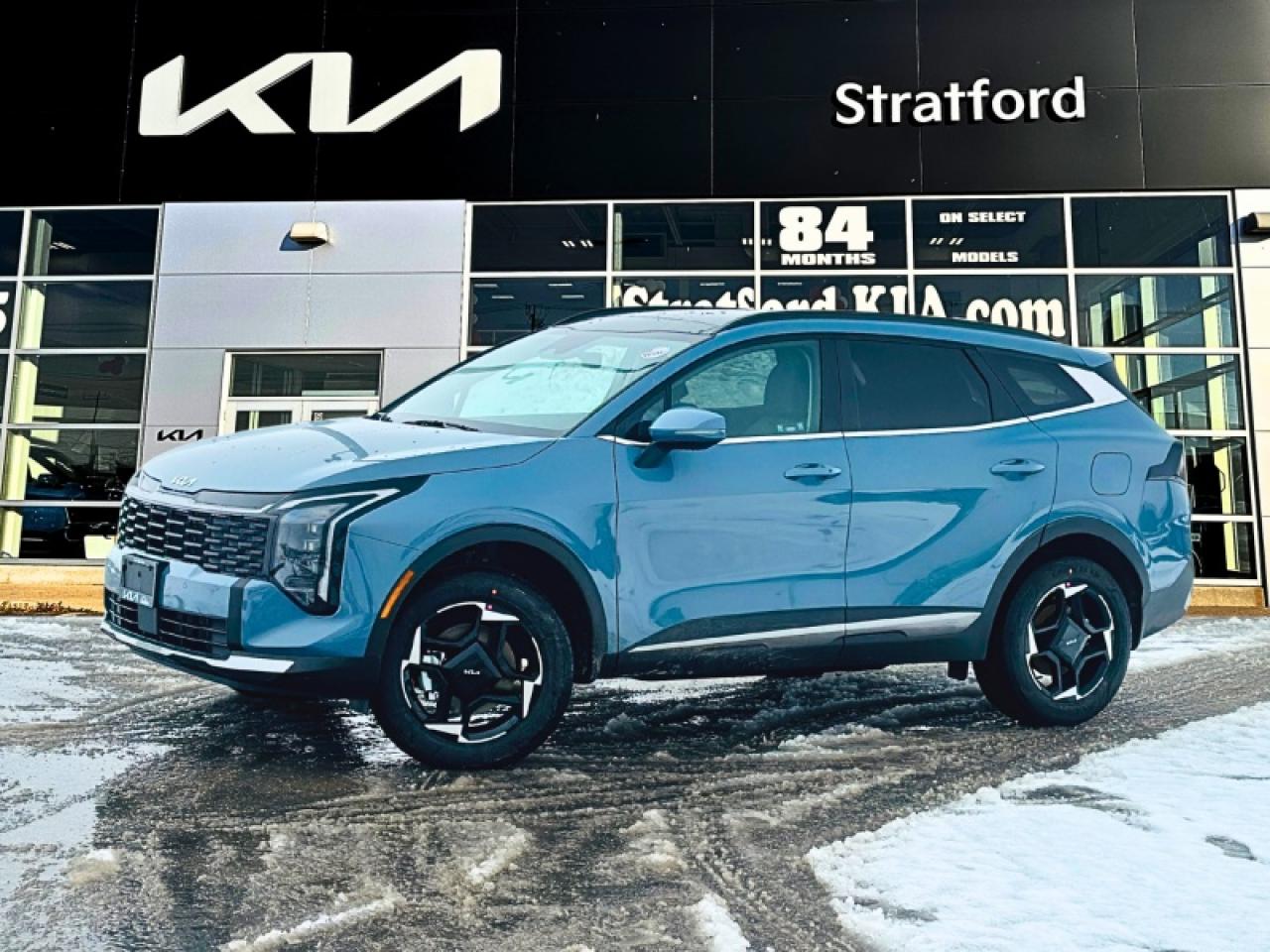 <b>Navigation,  Sunroof,  Power Liftgate,  Heated Steering Wheel,  Blind Spot Detection!</b><br> <br> <br> <br>  With bold styling, invigorating performance and stellar efficiency, this Kia Sportage really does it all. <br> <br>This 2026 Kia Sportage reimagines innovation in motion. It pushes the boundaries of urban SUV design and technology with refinement and purpose, while delivering all the comforts and connectivity modern adventures require. With engaging dynamics, unrivaled capability and superior efficiency, this SUV really leaves no stone unturned.<br> <br> This Heritage Blue SUV  has an Automatic transmission and is powered by a  2.5L I4 16V PDI DOHC engine. Equipped with that frugal motor it gets  9.9 L/100 km in the city and uses just  7.8 L/100 km out on the highway according to Transport Canada.<br> <br> Our Sportages trim level is EX AWD. This premium SUV blends sophisticated design with advanced technology and everyday comfort. Inside, heated front seats, a heated leather steering wheel, dual-zone automatic climate control, and a panoramic sunroof create an inviting and refined cabin experience. The 12.3-inch touchscreen with navigation, Apple CarPlay, Android Auto, and Kia Connect keeps every journey seamlessly connected, while Smart Cruise Control and Highway Driving Assist add ease to longer drives. With thoughtful touches like a smart power liftgate, wireless connectivity, and an array of driver-assistance features, it delivers a perfect balance of comfort, confidence, and modern capability. This vehicle has been upgraded with the following features: Navigation,  Sunroof,  Power Liftgate,  Heated Steering Wheel,  Blind Spot Detection,  Heated Seats,  Adaptive Cruise Control. <br><br> <br>To apply right now for financing use this link: <a href=https://www.stratfordkia.com/credit-application/ target=_blank>https://www.stratfordkia.com/credit-application/</a><br><br> <br/><br>While every effort is made to ensure accuracy, we are not responsible for any errors and omissions. ***In-stock vehicle may differ from online listing— Please confirm details with dealerPlease see your dealer for current pricing. <br><br>Come partake in a great vehicle shopping experience at Stratford Kia. 863 Erie Street Stratford ON, N5A 6S4<br> Come by and check out our fleet of 30+ used cars and trucks and 80+ new cars and trucks for sale in Stratford.  o~o