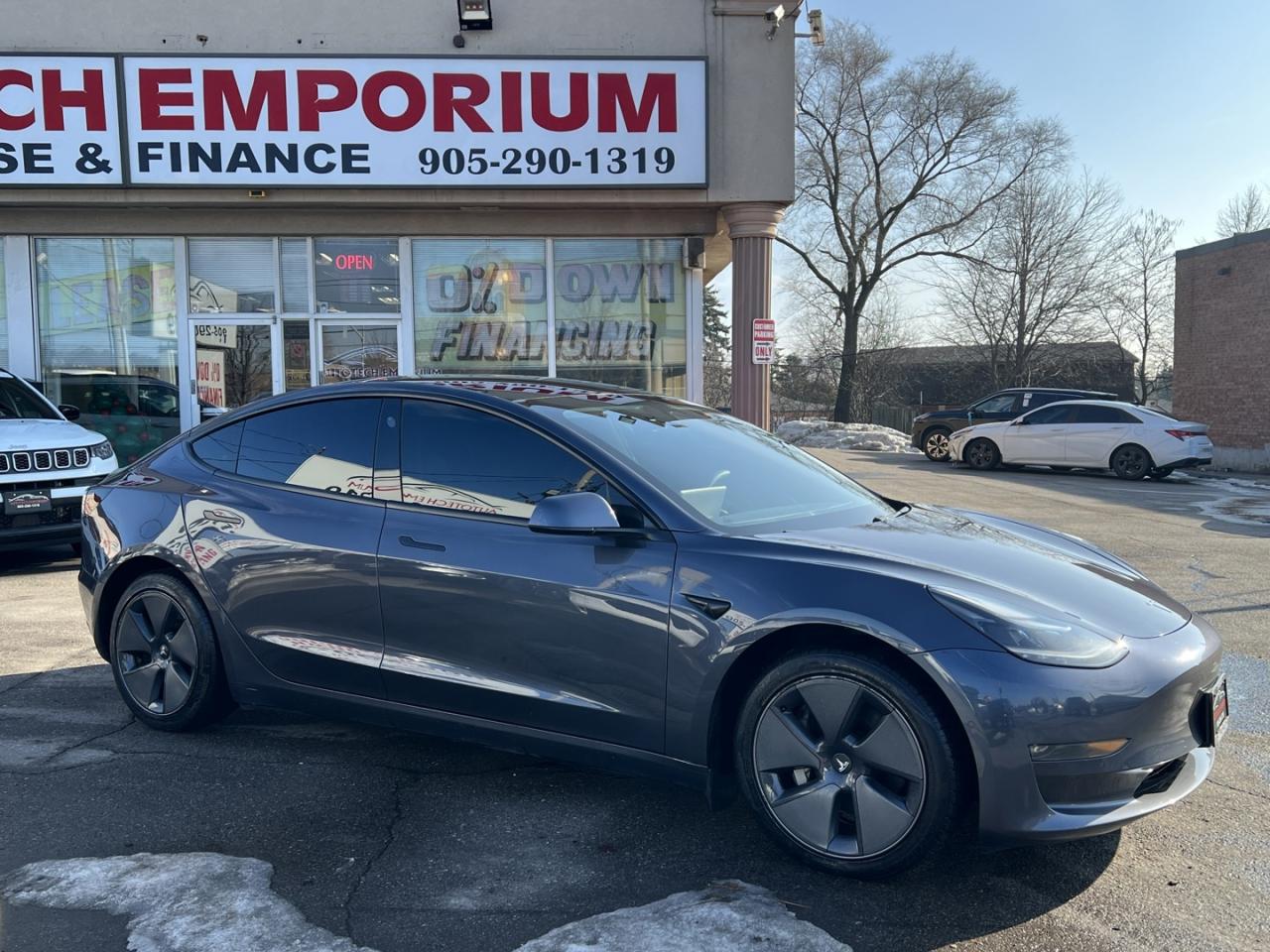 2021 Tesla Model 3 LONG RANGE AWD   Pano Roof   Blind Spot   Htd Stee Photo3