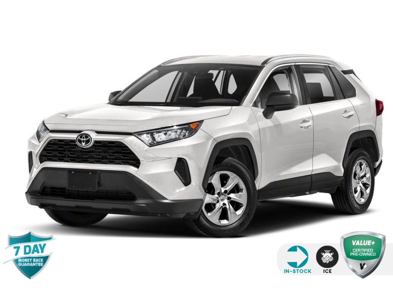 Recent Arrival!<br><br><br>| No Accidents, | Apple CarPlay/Android Auto, Dark Ash Seats With Jet Black Interior Accents Seat Trim Cloth, Apple CarPlay/Android Auto, Exterior Parking Camera Rear, Fully automatic headlights, Heated Front Bucket Seats, Power door mirrors, Radio: Audio Plus, RAV4 LE Grade, Remote keyless entry.<br><br>Super White LE<br>RELIABLE, EFFICIANT AND PACKED WITH MODERN FEATURES 2021 Toyota RAV4 LE RELIABLE, EFFICIANT AND PACKED WITH MODERN FEATURES 2.5L 4-Cylinder DOHC<br>8-Speed Automatic<br>FWD<br><br>Awards:<br>  * ALG Canada Residual Value Awards<p> </p><h4>VALUE+ CERTIFIED PRE-OWNED VEHICLE</h4><p>36-point Provincial Safety Inspection<br />172-point inspection combined mechanical, aesthetic, functional inspection including a vehicle report card<br />Warranty: 30 Days or 1500 KMS on mechanical safety-related items and extended plans are available<br />Complimentary CARFAX Vehicle History Report<br />2X Provincial safety standard for tire tread depth<br />2X Provincial safety standard for brake pad thickness<br />7 Day Money Back Guarantee*<br />Market Value Report provided<br />Complimentary 3 months SIRIUS XM satellite radio subscription on equipped vehicles<br />Complimentary wash and vacuum<br />Vehicle scanned for open recall notifications from manufacturer</p><p>SPECIAL NOTE: This vehicle is reserved for AutoIQs retail customers only. Please, No dealer calls. Errors & omissions excepted.</p><p>*As-traded, specialty or high-performance vehicles are excluded from the 7-Day Money Back Guarantee Program (including, but not limited to Ford Shelby, Ford mustang GT, Ford Raptor, Chevrolet Corvette, Camaro 2SS, Camaro ZL1, V-Series Cadillac, Dodge/Jeep SRT, Hyundai N Line, all electric models)</p>