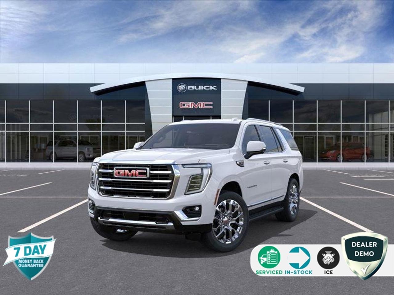 This vehicle is on its way! Reserve this incoming <b>2026 GMC Yukon Elevation</b> is finished in Summit White with a Jet Black, Perforated Leather-Appointed, Seat Trim interior, creating a sharp, classic, and high-contrast appeal.<br><br>Powered by a responsive <b>5.3L 8cyl</b> engine paired with a smooth <b>10 Speed Automatic</b> and a confident <b>4x4</b> system.<br><br>Equipped with a true <b>4x4 system</b>, this vehicle is ready for serious adventure, offering superior off-road capability.<br>Powered by a commanding <b>5.3L 8cyl</b>, delivering impressive horsepower and torque.<br><br><b>Model Highlight:</b> Known for its spacious three-row seating, strong towing capability, comfortable ride, and available powerful V8 engines.<br><br>Its modern <b>10-Speed Automatic</b> transmission is engineered to handle significant power, ensuring you are always in the right gear for responsive acceleration and smooth cruising.<br><br>As a versatile Sport Utility Vehicle (SUV), it combines a commanding view of the road with flexible cargo space and seating, perfect for various lifestyles.<br><br><b>Factory Options:</b> SEATS SECOND ROW BUCKET PWR RELEASE ,  ALL-WEATHER CARGO MAT (DEALER INSTALLED) ,  SUMMIT WHITE ,  5.3L ECOTEC3 V8 ENG ,  10-SPD A/T ,  FLOOR LINER PKG ,  ALL-WTHR MATS 1ST & 2ND ROWS (DEALER INSTALLED) ,  ALL-WTHR MATS 3RD ROW (DEALER INSTALLED) ,  ILLUMINATED FRONT BLK EMBLEM (DEALER INSTALLED) ,  22 BRIGHT SPLIT-SPOKE WHLS (DEALER INSTALLED) ,  CANADIAN BASE EQUIPMENT ,  PREF EQUIP GRP<br><br><b>Key Features & Equipment:</b><br><b>Safety & Driver Assistance:</b> PANIC ALARM, TRACTION CONTROL, ADAPTIVE CRUISE CONTROL, ABS BRAKES, BRAKE ASSIST, DUAL FRONT IMPACT AIRBAGS<br><b>Comfort & Convenience:</b> POWER PASSENGER SEAT, POWER LIFTGATE, ILLUMINATED ENTRY, PASSENGER VANITY MIRROR, REMOTE KEYLESS ENTRY, HEATED STEERING WHEEL<br><b>Technology & Entertainment:</b> TRIP COMPUTER, TACHOMETER, COMPASS, AUDIO MEMORY, OUTSIDE TEMPERATURE DISPLAY, TURN-BY-TURN NAVIGATION DIRECTIONS<br><b>Performance & Capability:</b> TRAILER SWAY CONTROL, TRAILER HITCH, FOUR WHEEL INDEPENDENT SUSPENSION, FRONT ANTI-ROLL BAR, REAR ANTI-ROLL BAR, SPEED-SENSING STEERING<br><b>Exterior & Styling:</b> ALLOY WHEELS, SPOILER, BODYSIDE MOULDINGS, DELAY-OFF HEADLIGHTS, FRONT FOG LIGHTS, FULLY AUTOMATIC HEADLIGHTS<br><br>Find out if this <b>GMC Yukon</b> is the perfect fit for you. Schedule your test drive online or by phone.<p> </p><h4>DEALER DEMO</h4><p><em>Note: This is a used demo vehicle. The price may include added aftermarket accessories. Please contact dealer for details and current mileage.</em></p><h4>BUY WITH COMPLETE CONFIDENCE</h4><p>- AutoIQ Exclusive Pre-Owned Program<br>- Shop online or in-store, any way you want it<br>- Virtual trade estimate & appraisal<br>- Virtual credit approval & eSignature<br>- 7-Day Money Back Guarantee*</p><p>The AutoIQ Dealership Group came together in 2016 with a mission to deliver an exceptional car-buying experience. With 8 dealerships across Ontario, offering 13 brands and over 1500 vehicles in stock, AutoIQ customers can expect great selection, value, and trust. Buying a new vehicle is a significant purchase, and we want to ensure that you LOVE it! Whether you are purchasing a new or quality pre-owned vehicle from us, we offer attractive financing rates and flexible terms, regardless of your credit.</p><p>SPECIAL NOTE: This vehicle is reserved for AutoIQs retail customers only. Please, no dealer calls. Errors and omissions excepted.</p><p>*As-traded, specialty or high-performance vehicles are excluded from the 7-Day Money Back Guarantee Program (including, but not limited to Ford Shelby, Ford mustang GT, Ford Raptor, Chevrolet Corvette, Camaro 2SS, Camaro ZL1, V-Series Cadillac, Dodge/Jeep SRT, Hyundai N Line, all electric models)</p>