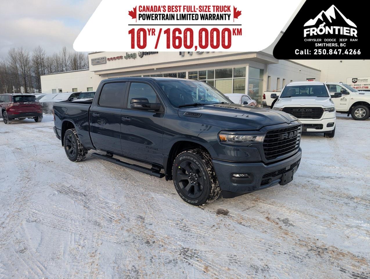 <p>The 2026 Ram 1500 Sport 4x4 Crew Cab (2653264 Box) stands out with its commanding blue exterior and exceptional off-road capabilities. This truck's rugged nature conquers ramps, hills, and trails effortlessly with its reliable 4x4 drivetrain.</p> <p>Step inside and you'll be greeted by a sleek black interior that emanates sophistication alongside practicality. The leather-wrapped, heated steering wheel offers a touch of luxury while the ergonomically-designed seats ensure optimal comfort. The air conditioning and heated front seats further enhance driving pleasure, providing comfort year-round.</p> <p>Technologically advanced, this Ram 1500 comes equipped with a user-friendly navigation system and a large touchscreen infotainment display, ensuring you stay connected wherever you go. Safety is paramount with features like lane assist, adaptive cruise control, parking sensors, and a backup camera all working in harmony to provide peace of mind as you drive.</p> <p>Whether you're an outdoor enthusiast requiring off-road proficiency or someone in search of a reliable workhorse that doubles as a comfortable family vehicle, the Ram 1500 Sport should undoubtedly be on your radar. Don't hesitate to get in touch with our dealership today to learn more about this impressive truck and schedule a test drive.</p>