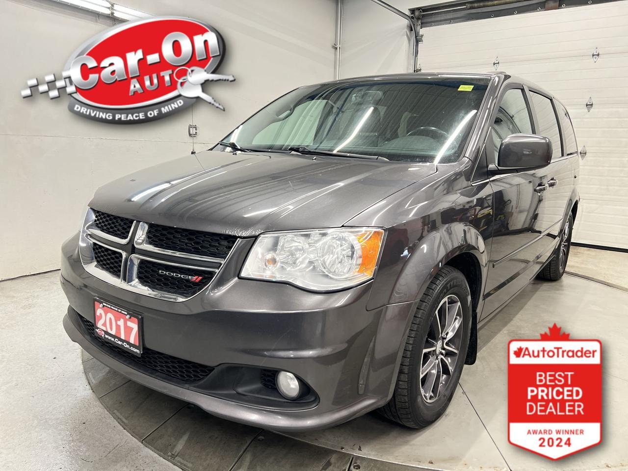 LOADED PREMIUM PLUS 7-PASSENGER!! Leather, 17-inch black alloys, Bluetooth, three-zone climate control, 2nd row stow n go captains chairs, tow hitch receiver, power seat, power windows, power mirrors, power locks, auto-dimming rearview mirror, cruise control and Sirius XM!!