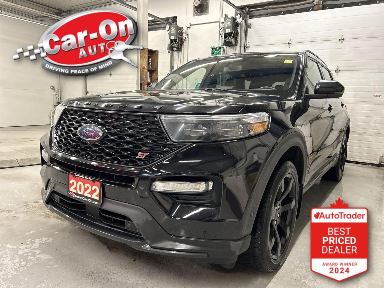 LOADED ST 6-PASSENGER W/ 400HP 3.0L V6!! Massage leather seats, panoramic sunroof, heated/cooled front & heated 2nd row captains chairs, heated steering, active park assist, 360 camera w/ front & rear park sensors, Android Auto/ Apple CarPlay, remote start, massive 12.3-inch touchscreen w/ navigation, 17-inch black alloys, adaptive cruise control, blind spot monitor, rear cross-traffic alert, pre-collision system, lane departure warning, wireless charger, Bang & Olufsen audio system, three-zone climate control, keyless entry w/ push start, rear sunshades, rain-sensing wipers, power liftgate, full power group incl. power driver & passenger seats w/ driver memory, automatic headlights w/ auto highbeams, garage door opener, Bluetooth and more!!This vehicle just landed and is awaiting a full detail and photo shoot. Contact us and book your road test today!