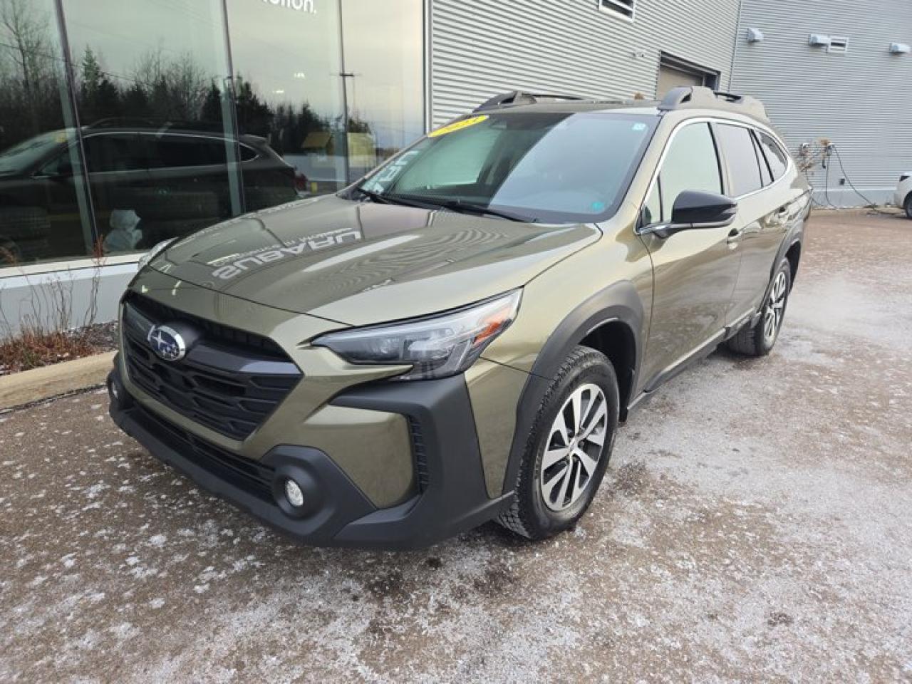 Recent Arrival!Autumn Green Metallic 2023 Subaru Outback Touring AWD Lineartronic CVT 2.5L DOHCValue Market Pricing, ABS brakes, Air Conditioning, Alloy wheels, Cloth Upholstery, Exterior Parking Camera Rear, Front fog lights, Fully automatic headlights, Heated door mirrors, Heated front seats, Heated steering wheel, Power driver seat, Power Liftgate, Power moonroof, Steering wheel mounted audio controls, Traction control, Variably intermittent wipers.Certification Program Details: 85 Point Inspection Fresh Oil Change Brake Inspection Tire Inspection Fresh 1 Year MVI Full Detail Free Carfax Report Full Tank of Gas Certified TechniciansFair Market Pricing * No Pressure Sales Environment * Access to over 2000 used vehicles * Free Carfax with every car * Our highly skilled and experienced team will ensure that your vehicle is in excellent condition and looking fantastic!!Steele Auto Group is the most diversified group of automobile dealerships in Atlantic Canada, with 34 dealerships selling 27 brands and an employee base of over 1000. Sales are up by double digits over last year and the plan going forward is to expand further into Atlantic Canada.