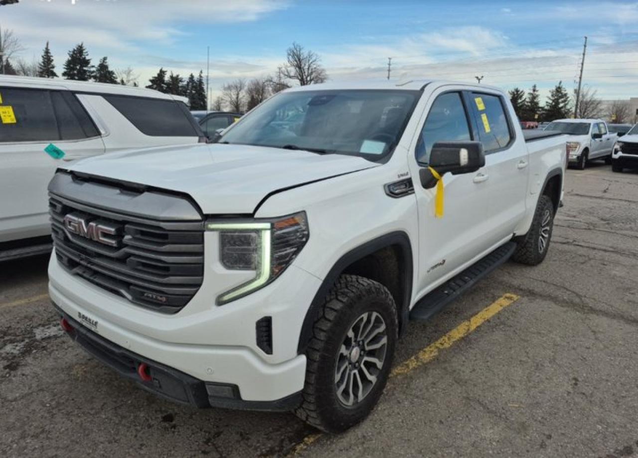 Look at this certified 2022 GMC Sierra 1500 AT4 Crew 4X4 | Diesel | Leather | HUD | 360 Camera | Adaptive Cruise | CarPlay + Android | and More!. Its Automatic transmission and 3.0L engine will keep you going. This GMC Sierra 1500 comes equipped with these options: Leather, Heads Up Display, Air Conditioning, Adaptive Cruise, 360 Camera, Tilt Steering Wheel, Steering Radio Controls, Power Windows, Power Locks, and Traction Control. Stop by and visit us at Mark Wilsons Better Used Cars, 5055 Whitelaw Road, Guelph, ON N1H 6J4.MASSIVE SELECTION: 500+ vehicles in ONE LOCATION, all Live Market Priced for the best value!STRAIGHTFORWARD & TRANSPARENT PRICING: Our Advertised Price INCLUDES:Safety Certification! (No separate certification fee upcharge).FREE Carfax History Report!NO upcharge for paying cash!CONFIDENCE & PEACE OF MIND: 30-Day/3,000 km Warranty INCLUDED! Plus a 5-Day Exchange Privilege!*EASY FINANCING: Better-than-bank rates, $0 Down, and 3 Months No Payments available OAC. BAD CREDIT APPROVED HERE!WE BUY CARS: Get Top Dollar for your trade, or sell us your vehicle for CASH even if you dont buy ours!www.shopwilsons.comAn Honest, Transparent Buying Experience. Trusted in business since 1961!(Cash Prices Exclude HST and Licensing Fees only.)