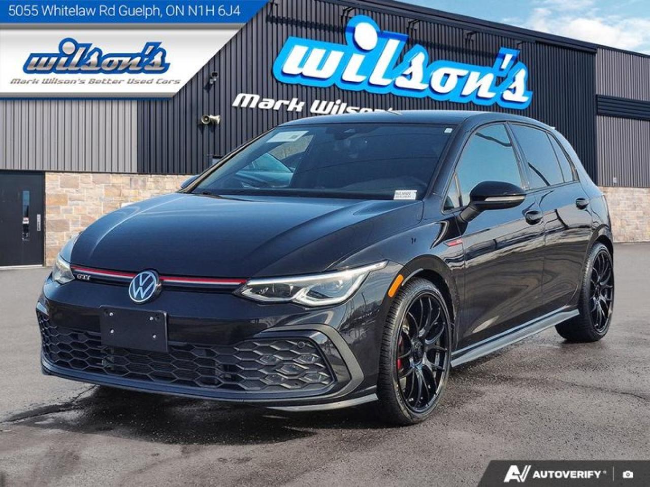 Come see this certified 2024 Volkswagen Golf GTI 380 Autobahn | 6-Speed Manual | Sunroof | Adaptive Cruise | Heated Wheel + Seats | CarPlay & More !. Its Manual transmission and 2.0 L engine will keep you going. This Volkswagen Golf GTI has the following options: Sunroof, Reverse Camera, Heated Steering Wheel, Air Conditioning, Adaptive Cruise, Heated Seats, Tilt Steering Wheel, Steering Radio Controls, Power Windows, and Power Locks. See it for yourself at Mark Wilsons Better Used Cars, 5055 Whitelaw Road, Guelph, ON N1H 6J4.MASSIVE SELECTION: 500+ vehicles in ONE LOCATION, all Live Market Priced for the best value!STRAIGHTFORWARD & TRANSPARENT PRICING: Our Advertised Price INCLUDES:Safety Certification! (No separate certification fee upcharge).FREE Carfax History Report!NO upcharge for paying cash!CONFIDENCE & PEACE OF MIND: 30-Day/3,000 km Warranty INCLUDED! Plus a 5-Day Exchange Privilege!*EASY FINANCING: Better-than-bank rates, $0 Down, and 3 Months No Payments available OAC. BAD CREDIT APPROVED HERE!WE BUY CARS: Get Top Dollar for your trade, or sell us your vehicle for CASH even if you dont buy ours!www.shopwilsons.comAn Honest, Transparent Buying Experience. Trusted in business since 1961!(Cash Prices Exclude HST and Licensing Fees only.)