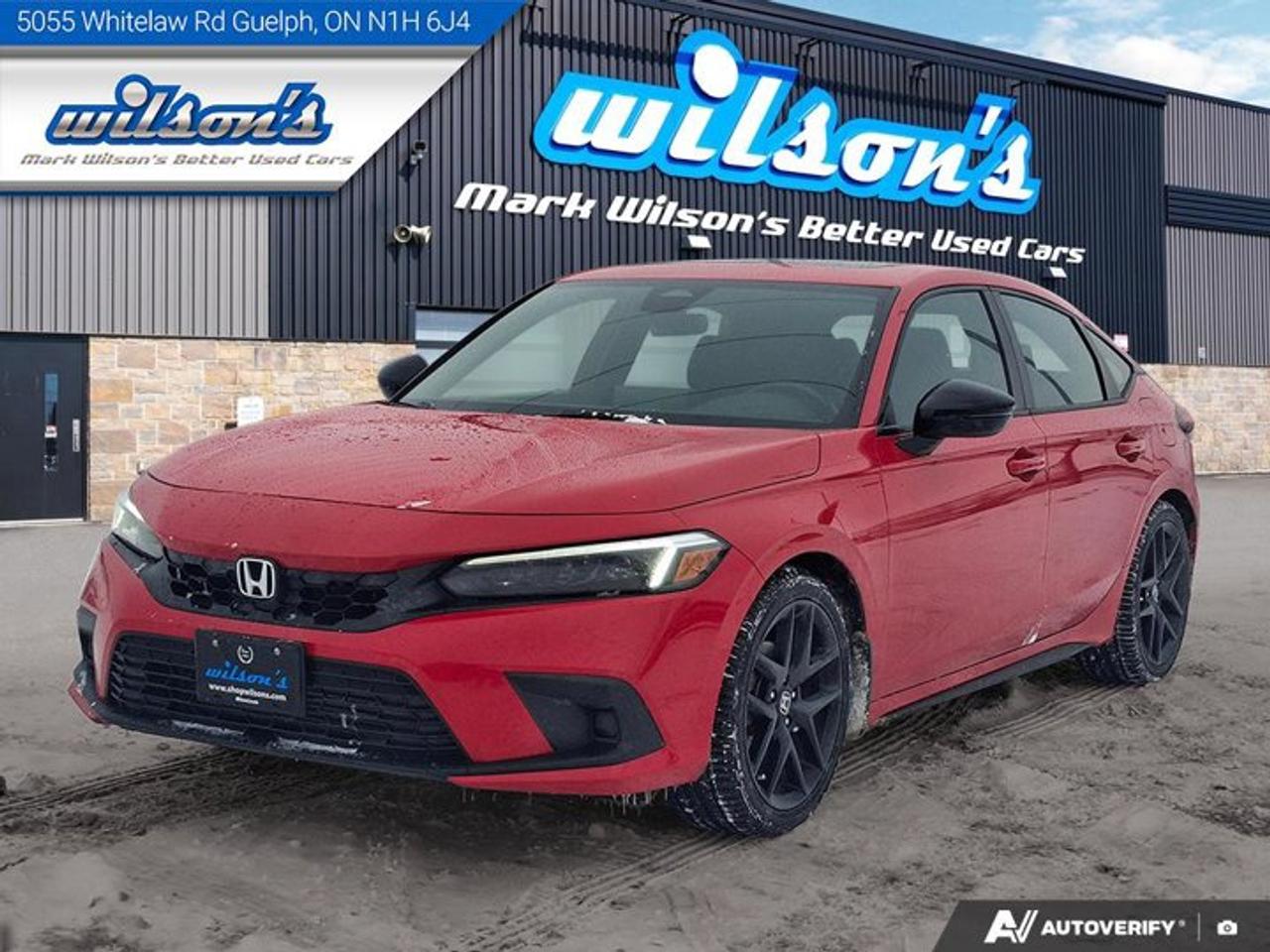 2022 Honda Civic Hatchback Sport | Sunroof | Heated Seats + Steering | Remote Start | CarPlay | Adaptive Cruise | and More ! Photo0