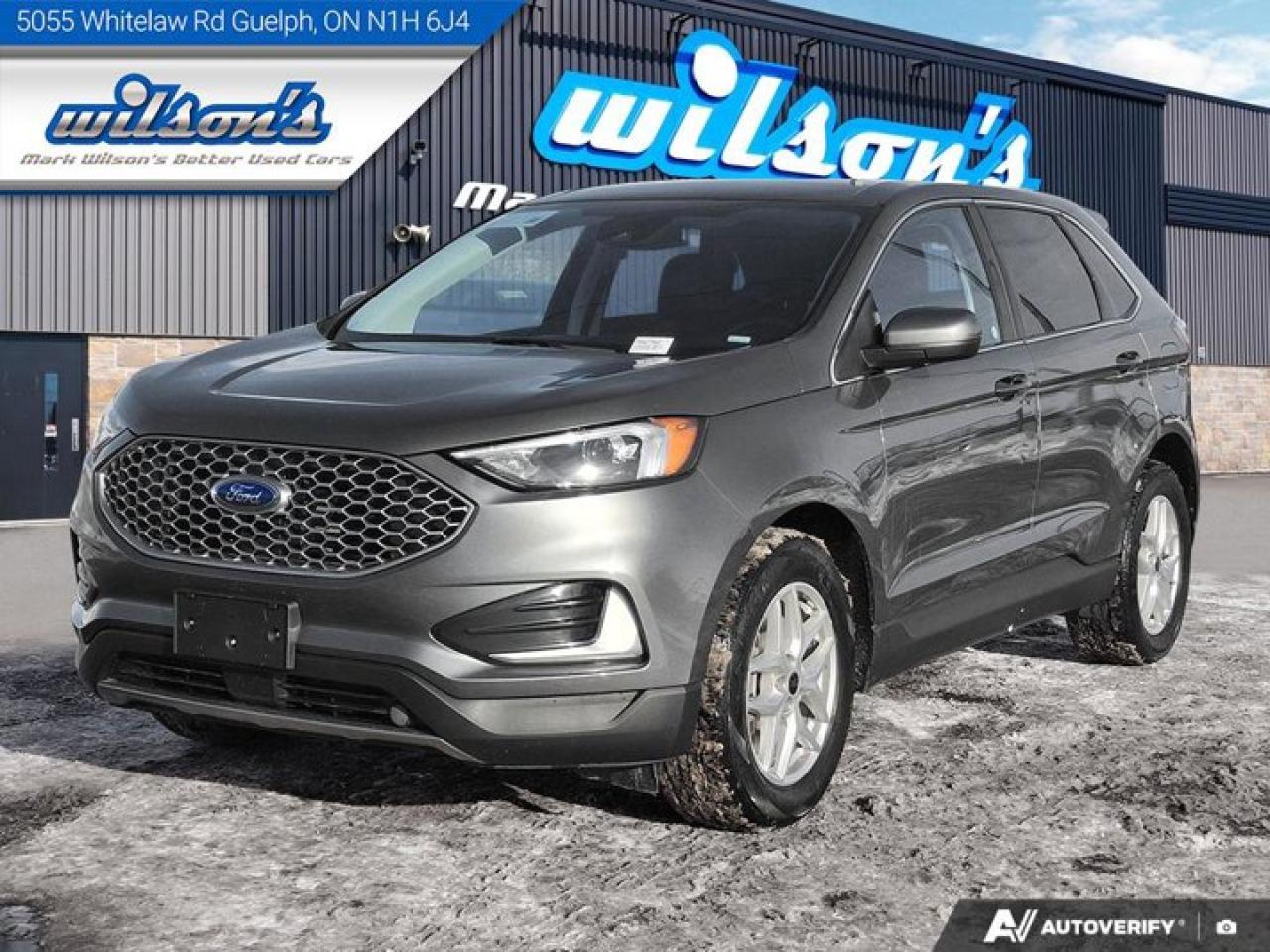 Check out this certified 2023 Ford Edge SEL AWD | Leather | Adaptive Cruise | Heated Wheel + Seats | Remote Start | CarPlay + Android & More. Its Automatic transmission and 2.0 L engine will keep you going. This Ford Edge features the following options: Reverse Camera, Remote Start, Leather, Heated Steering Wheel, Air Conditioning, Adaptive Cruise, Heated Seats, Tilt Steering Wheel, Steering Radio Controls, and Power Windows. Stop by and visit us at Mark Wilsons Better Used Cars, 5055 Whitelaw Road, Guelph, ON N1H 6J4.MASSIVE SELECTION: 500+ vehicles in ONE LOCATION, all Live Market Priced for the best value!STRAIGHTFORWARD & TRANSPARENT PRICING: Our Advertised Price INCLUDES:Safety Certification! (No separate certification fee upcharge).FREE Carfax History Report!NO upcharge for paying cash!CONFIDENCE & PEACE OF MIND: 30-Day/3,000 km Warranty INCLUDED! Plus a 5-Day Exchange Privilege!*EASY FINANCING: Better-than-bank rates, $0 Down, and 3 Months No Payments available OAC. BAD CREDIT APPROVED HERE!WE BUY CARS: Get Top Dollar for your trade, or sell us your vehicle for CASH even if you dont buy ours!www.shopwilsons.comAn Honest, Transparent Buying Experience. Trusted in business since 1961!(Cash Prices Exclude HST and Licensing Fees only.)