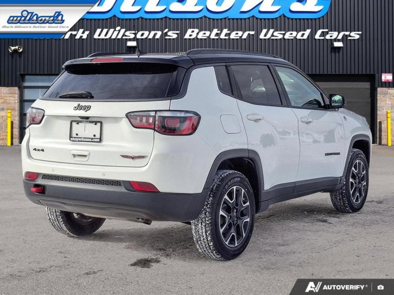 2020 Jeep Compass Trailhawk 4WD | Leather | Heated Seats + Steering | Remote Start | BSM | Carplay + Android and More! Photo4