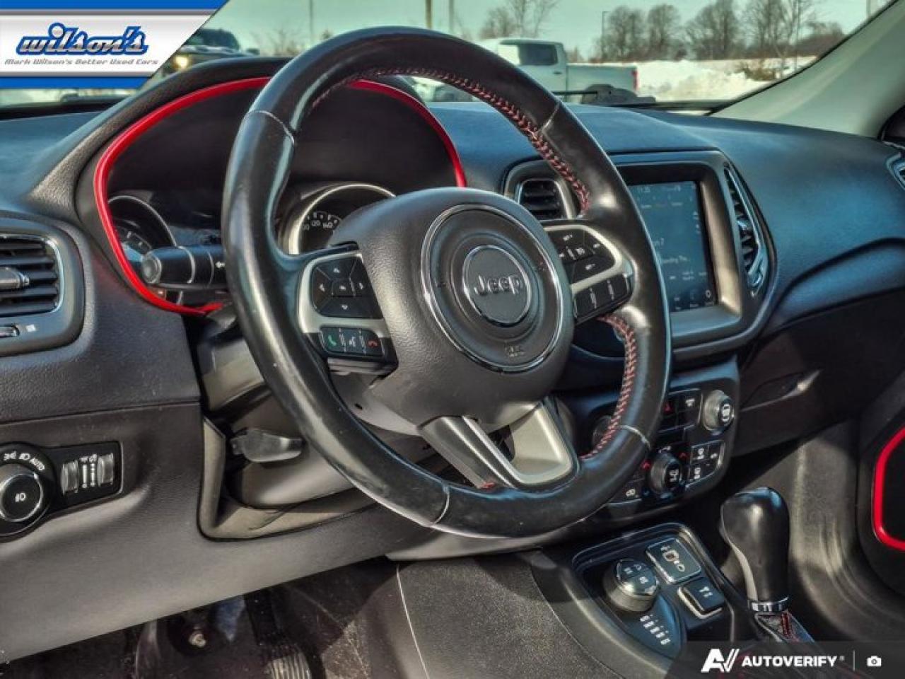 2020 Jeep Compass Trailhawk 4WD | Leather | Heated Seats + Steering | Remote Start | BSM | Carplay + Android and More! Photo