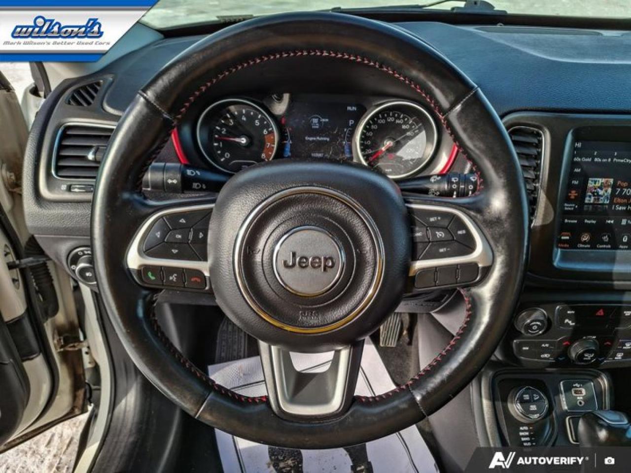 2020 Jeep Compass Trailhawk 4WD | Leather | Heated Seats + Steering | Remote Start | BSM | Carplay + Android and More! Photo