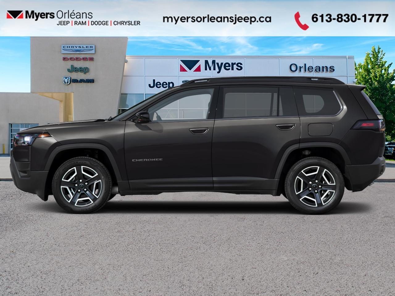 <b>Heated Seats,  Heated Steering Wheel,  Remote Start,  Adaptive Cruise Control,  Lane Keep Assist!</b><br> <br> A suite of intelligent safety and driver-assistance features keeps you secure and in control wherever you go. <br> <br>The 2026 Jeep Cherokee delivers the perfect mix of sophistication and strength, making it ideal for both adventure seekers and everyday drivers. Inside, youll find a well-appointed cabin packed with smart technology and comfortable finishes designed to elevate every drive. With dependable off-road capability, advanced safety systems, and a distinctive design, the Cherokee stands out as a versatile SUV ready for any road ahead.<br> <br>This Diamond Black Crystal Pearl SUV has an Automatic transmission and is powered by a 210HP 1.6L 4 Cylinder Engine. <br> <br> Our Cherokees trim level is Laredo. Experience everyday comfort with heated front seats, a 10-way power drivers seat with lumbar support, dual-zone automatic climate control, and a heated leatherette steering wheel that makes every drive feel refined and relaxed. The intuitive 12.3-inch Uconnect 5 touchscreen keeps you seamlessly connected with wireless smartphone integration, remote start, and a built-in Wi-Fi hotspot for effortless convenience. Confidence comes standard with advanced safety features such as Active Driving Assist, Blind Spot Detection, Full-Speed Forward Collision Warning Plus, and the ParkView Rear Back-Up Camera for added awareness on the road. This vehicle has been upgraded with the following features: Heated Seats, Heated Steering Wheel, Remote Start, Adaptive Cruise Control, Lane Keep Assist, Collision Mitigation .<br><br> View the original window sticker for this vehicle with this url <b><a href=http://www.chrysler.com/hostd/windowsticker/getWindowStickerPdf.do?vin=3C4PJMB28TT229616 target=_blank>http://www.chrysler.com/hostd/windowsticker/getWindowStickerPdf.do?vin=3C4PJMB28TT229616</a></b>.<br> <br>To apply right now for financing use this link: <a href=https://www.myersorleansjeep.ca/apply-for-financing/ target=_blank>https://www.myersorleansjeep.ca/apply-for-financing/</a><br><br> <br/>    4.99% financing for 96 months. <br> Buy this vehicle now for the lowest weekly payment of <b>$143.02</b> with $0 down for 96 months @ 4.99% APR O.A.C. ( Plus applicable taxes -  **Rebates may not be applicable on all purchase types [cash, lease, or finance]. Eligibility and conditions may vary. Please see dealer for full details and confirmation of eligibility.   / Total Obligation of $59495  ).  Incentives expire 2026-04-30.  See dealer for details. <br> <br>The road to new driving experiences begins in our inventory, where youll find an incredible array of brand-new cars, trucks, minivans, and SUVs, including two of our bestselling models, the Dodge Ram 1500 and the Dodge Grand Caravan. If you want to know what the cutting edge of automotive technology looks like, all you have to do is visit Myers Orleans Jeep! Each model comes loaded with the convenient features and cool technology that help make every trip memorable. Looking for additional everyday luxury at a price thats incredibly wallet-friendly? Choose from our selection of quality pre-owned models! If you can think of a road, our friendly and knowledgeable sales team will help you find the perfect vehicle to drive it.<br><br>We may be a well-established dealership thats been part of the community for many years, but that doesnt mean were stuck in the past! At Myers Orleans Jeep, were proud to provide a fresh, modern approach to car buying. Using our array of online tools, you can browse our extensive inventory, schedule a service appointment, order parts, and even apply for credit from wherever youve got a connection. Our goal is to create relationships that will last, and we know that the best way to do this is by providing a dealership experience thats based on honesty, transparency, trust, and a commitment to customers. Stop by today and discover all the ways we go above and beyond for you.<br><br> Come by and check out our fleet of 30+ used cars and trucks and 80+ new cars and trucks for sale in Orleans.  o~o