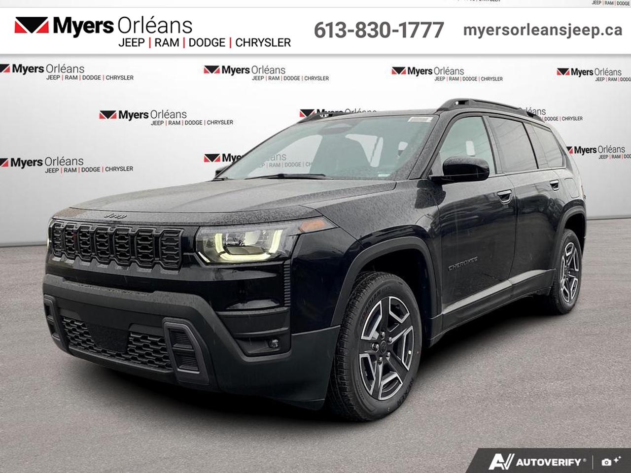 <b>Heated Seats,  Heated Steering Wheel,  Remote Start,  Adaptive Cruise Control,  Lane Keep Assist!</b><br> <br> Equipped with Jeeps legendary 4x4 performance, its ready to handle both city streets and off-road trails with confidence.<br> <br>The 2026 Jeep Cherokee delivers the perfect mix of sophistication and strength, making it ideal for both adventure seekers and everyday drivers. Inside, youll find a well-appointed cabin packed with smart technology and comfortable finishes designed to elevate every drive. With dependable off-road capability, advanced safety systems, and a distinctive design, the Cherokee stands out as a versatile SUV ready for any road ahead.<br> <br>This Diamond Black Crystal Pearl SUV has an Automatic transmission and is powered by a 210HP 1.6L 4 Cylinder Engine. <br> <br> Our Cherokees trim level is Laredo. Experience everyday comfort with heated front seats, a 10-way power drivers seat with lumbar support, dual-zone automatic climate control, and a heated leatherette steering wheel that makes every drive feel refined and relaxed. The intuitive 12.3-inch Uconnect 5 touchscreen keeps you seamlessly connected with wireless smartphone integration, remote start, and a built-in Wi-Fi hotspot for effortless convenience. Confidence comes standard with advanced safety features such as Active Driving Assist, Blind Spot Detection, Full-Speed Forward Collision Warning Plus, and the ParkView Rear Back-Up Camera for added awareness on the road. This vehicle has been upgraded with the following features: Heated Seats, Heated Steering Wheel, Remote Start, Adaptive Cruise Control, Lane Keep Assist, Collision Mitigation .<br><br> View the original window sticker for this vehicle with this url <b><a href=http://www.chrysler.com/hostd/windowsticker/getWindowStickerPdf.do?vin=3C4PJMB28TT229616 target=_blank>http://www.chrysler.com/hostd/windowsticker/getWindowStickerPdf.do?vin=3C4PJMB28TT229616</a></b>.<br> <br>To apply right now for financing use this link: <a href=https://www.myersorleansjeep.ca/apply-for-financing/ target=_blank>https://www.myersorleansjeep.ca/apply-for-financing/</a><br> <br/>Weve discounted this vehicle $1130. 5.29% financing for 96 months. <br> Buy this vehicle now for the lowest weekly payment of <b>$141.29</b> with $0 down for 96 months @ 5.29% APR O.A.C. ( Plus applicable taxes - **Rebates may not be applicable on all purchase types [cash, lease, or finance]. Eligibility and conditions may vary. Please see dealer for full details and confirmation of eligibility. / Total Obligation of $58779 ). Incentives expire 2026-06-30. See dealer for details. <br><br>The road to new driving experiences begins in our inventory, where youll find an incredible array of brand-new cars, trucks, minivans, and SUVs, including two of our bestselling models, the Dodge Ram 1500 and the Dodge Grand Caravan. If you want to know what the cutting edge of automotive technology looks like, all you have to do is visit Myers Orleans Jeep! Each model comes loaded with the convenient features and cool technology that help make every trip memorable. Looking for additional everyday luxury at a price thats incredibly wallet-friendly? Choose from our selection of quality pre-owned models! If you can think of a road, our friendly and knowledgeable sales team will help you find the perfect vehicle to drive it.<br><br>We may be a well-established dealership thats been part of the community for many years, but that doesnt mean were stuck in the past! At Myers Orleans Jeep, were proud to provide a fresh, modern approach to car buying. Using our array of online tools, you can browse our extensive inventory, schedule a service appointment, order parts, and even apply for credit from wherever youve got a connection. Our goal is to create relationships that will last, and we know that the best way to do this is by providing a dealership experience thats based on honesty, transparency, trust, and a commitment to customers. Stop by today and discover all the ways we go above and beyond for you.<br><br> Come by and check out our fleet of 30+ used cars and trucks and 70+ new cars and trucks for sale in Orleans.  o~o