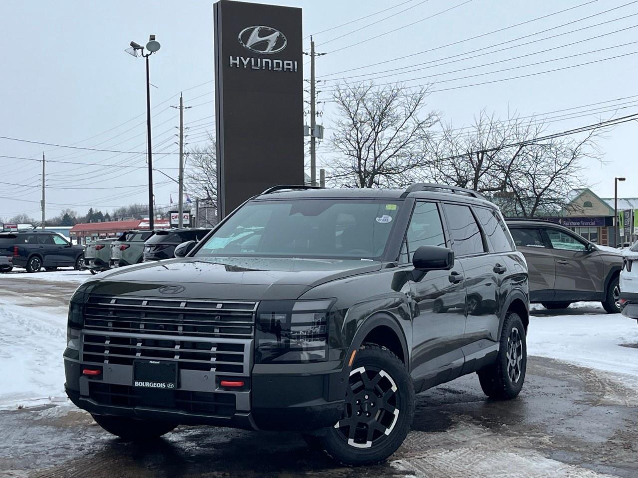 <p>The 2026 Hyundai Palisade XRT Pro AWD is a stunning example of modern automotive excellence. Its bold design and refined <strong>Black</strong> interior create a combination that commands attention and ensures comfort on every drive. Equipped with an <strong>Automatic</strong> transmission and robust <strong>AWD</strong> drivetrain, this SUV offers smooth handling and confidence across diverse terrains.</p> <p>The exterior of the Palisade XRT Pro captivates with its strong lines and stylish profile, complemented by sleek alloy wheels and the practicalities of a sunroof/moonroof. Step inside to experience the sophisticated ambiance of its meticulously designed interior, featuring ample space for all passengers. </p> <p>Technology is at the forefront with smart device integration and a high-tech navigation system, making every journey seamless and connected. Driver assistance features like lane assist, brake assist, and adaptive cruise control enhance safety, while options such as a backup camera and parking sensors make maneuvering easier and stress-free.</p> <p>This SUV is perfect for families and adventure-seekers alike, offering heated and cooled seating options to ensure maximum comfort, regardless of the weather. Enjoy the added convenience of keyless entry, a remote start, and a wifi hotspot to keep everyone entertained and connected on the go. For more details and a personalized experience with the 2026 Hyundai Palisade XRT Pro AWD, contact our dealership today!</p> <p><strong>Advertised Cash Purchase Price</strong> includes a $500 loyalty offer for eligible buyers. See dealer for complete details. Offer ends Jan 2, 2026. </p> <p><strong>Why Choose the Bourgeois Auto Group?</strong></p><p>For 80 years, Bourgeois Auto Group has been delivering exceptional automotive experiences. Our factor trained teams work to ensure you receive the shopping experience you deserve; whether you're looking for a new or new-to-you vehicle.</p><p>Shop 24/7 with our online showroom and chat service, ensuring convenience every step of the way. No hidden fees, full disclosure, and every pre-owned vehicle comes with a Carfax® report for peace of mind.</p><p>We offer a wide selection of pre-owned vehicles, all competitively priced using real-time market data. Get the best deal on your purchase and trade-in with our free Live Market Analysis report.</p><p>Looking to sell your car? We buy any make or modelno purchase required. Our simple to use online trade valuation tool will provide you with a clear, transparent selling experience whether you buy our car or not.</p><p>Backed by hundreds dedicated employees across 4 convenient locations, were here to meet all your automotive needs. Visit us in Midland or Parry Sound and explore our inventory or schedule your next service today.</p> <p><strong>Financing Your Next Vehicle with Bourgeois Midland Hyundai:</strong></p><p>At Bourgeois Midland Hyundai, we make financing your next vehicle simple and stress-free! Our team works with trusted lenders to find flexible options tailored to your budget. Drive away with confidenceapply today!</p><p>Take advantage of our online pre-qualification tool, backed by Equifax and TD Bank to find the payment that works for you. Simply <a href=https://www.bourgeoishyundai.com/pre-qualify-for-financing/ rel=nofollow><strong>CLICK HERE</strong></a> to use our secure online credit tool with no impact to your credit. </p>