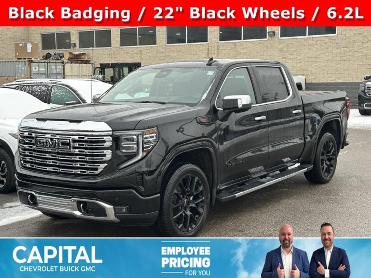 This GMC Sierra 1500 boasts a Gas V8 6.2L/376 engine powering this Automatic transmission. WHEELS, 22 TRANSIT STEEL WHEELS FOR LPO 22 WHEELS AND TIRES, TRANSMISSION, 10-SPEED AUTOMATIC WITH ELECTRONIC PRECISION SHIFT, ELECTRONICALLY CONTROLLED with overdrive, and tow/haul mode and steering column paddle shifters. Includes Cruise Grade Braking and Powertrain Grade Braking (STD), TECHNOLOGY PACKAGE includes (DRZ) Rear Camera Mirror and (UV6) Multicolour 15 Diagonal Head-Up Display.* This GMC Sierra 1500 Features the Following Options *LPO, BLACK BADGING PACKAGE (dealer-installed), includes (SFZ) Black GMC emblems, LPO, and (RIK) Black Sierra Nameplates, LPO. , REAR AXLE, 3.23 RATIO, PREMIUM FLOOR LINERS WITH REMOVABLE CARPET INSERT, FRONT, LPO, CARGO TIE-DOWNS, (4) (dealer-installed), LPO, BODY COLOUR WHEEL ARCH MOULDINGS (dealer-installed), LPO, BLACK SIERRA NAMEPLATES (dealer-installed), LPO, BLACK GMC EMBLEMS (dealer-installed), LPO, 22 (55.9 CM) HIGH GLOSS BLACK MULTI-SPOKE WHEELS LPO wheels will come with 4 steel 22 wheels from the factory with alignment specs set to 22 LPO wheel selected (dealer-installed), GVWR, 7100 LBS. (3221 KG) (STD), ENGINE, 6.2L ECOTEC3 V8 (420 hp [313 kW] @ 5600 rpm, 460 lb-ft of torque [624 Nm] @ 4100 rpm); featuring Dynamic Fuel Management.* Visit Us Today *Live a little- stop by Capital Chevrolet Buick GMC Inc. located at 13103 Lake Fraser Drive SE, Calgary, AB T2J 3H5 to make this car yours today!
