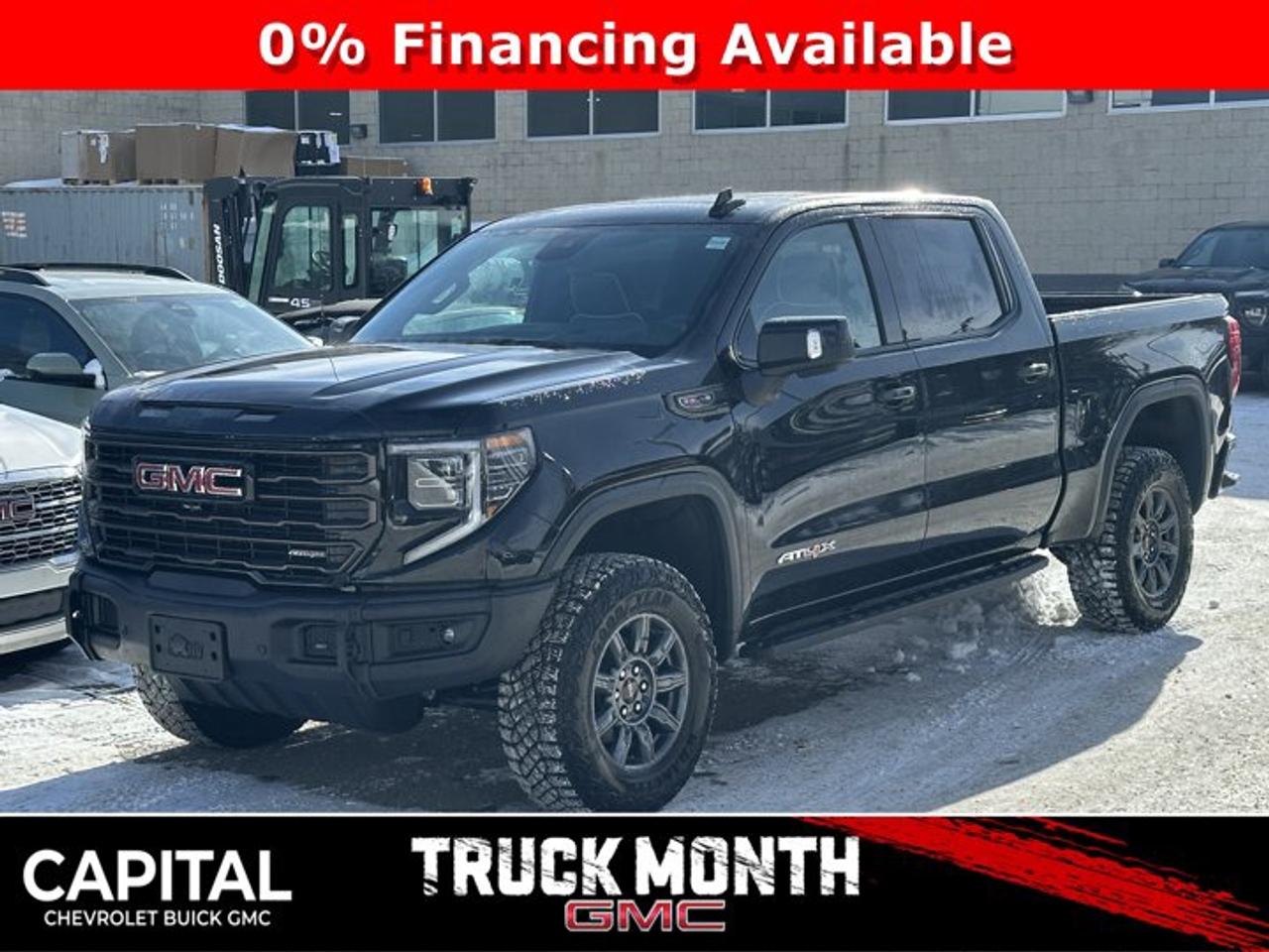 Boasts 15 Highway MPG and 17 City MPG! This GMC Sierra 1500 boasts a Gas V8 6.2L/376 engine powering this Automatic transmission. TRANSMISSION, 10-SPEED AUTOMATIC WITH ELECTRONIC PRECISION SHIFT, ELECTRONICALLY CONTROLLED with overdrive, and tow/haul mode and steering column paddle shifters. Includes Cruise Grade Braking and Powertrain Grade Braking, REAR AXLE, 3.23 RATIO, LPO, SPORT PEDAL COVER KIT (dealer-installed).* This GMC Sierra 1500 Features the Following Options *LPO, OFF-ROAD HIGH CLEARANCE STEPS (dealer-installed), LPO, GMC MULTIPRO TAILGATE STEP LIGHTS (dealer-installed), LPO, CARGO TIE-DOWNS, (4) (dealer-installed), LICENSE PLATE KIT, FRONT, GVWR, 7100 LBS. (3221 KG), ENGINE, 6.2L ECOTEC3 V8 (420 hp [313 kW] @ 5600 rpm, 460 lb-ft of torque [624 Nm] @ 4100 rpm); featuring Dynamic Fuel Management, ENGINE BLOCK HEATER, AT4X PREFERRED EQUIPMENT GROUP includes standard equipment, ACTIVE EXHAUST, DUAL, SPORT-MODE ENABLED, 3 YEARS SIRIUSXM.* Visit Us Today *Test drive this must-see, must-drive, must-own beauty today at Capital Chevrolet Buick GMC Inc., 13103 Lake Fraser Drive SE, Calgary, AB T2J 3H5.