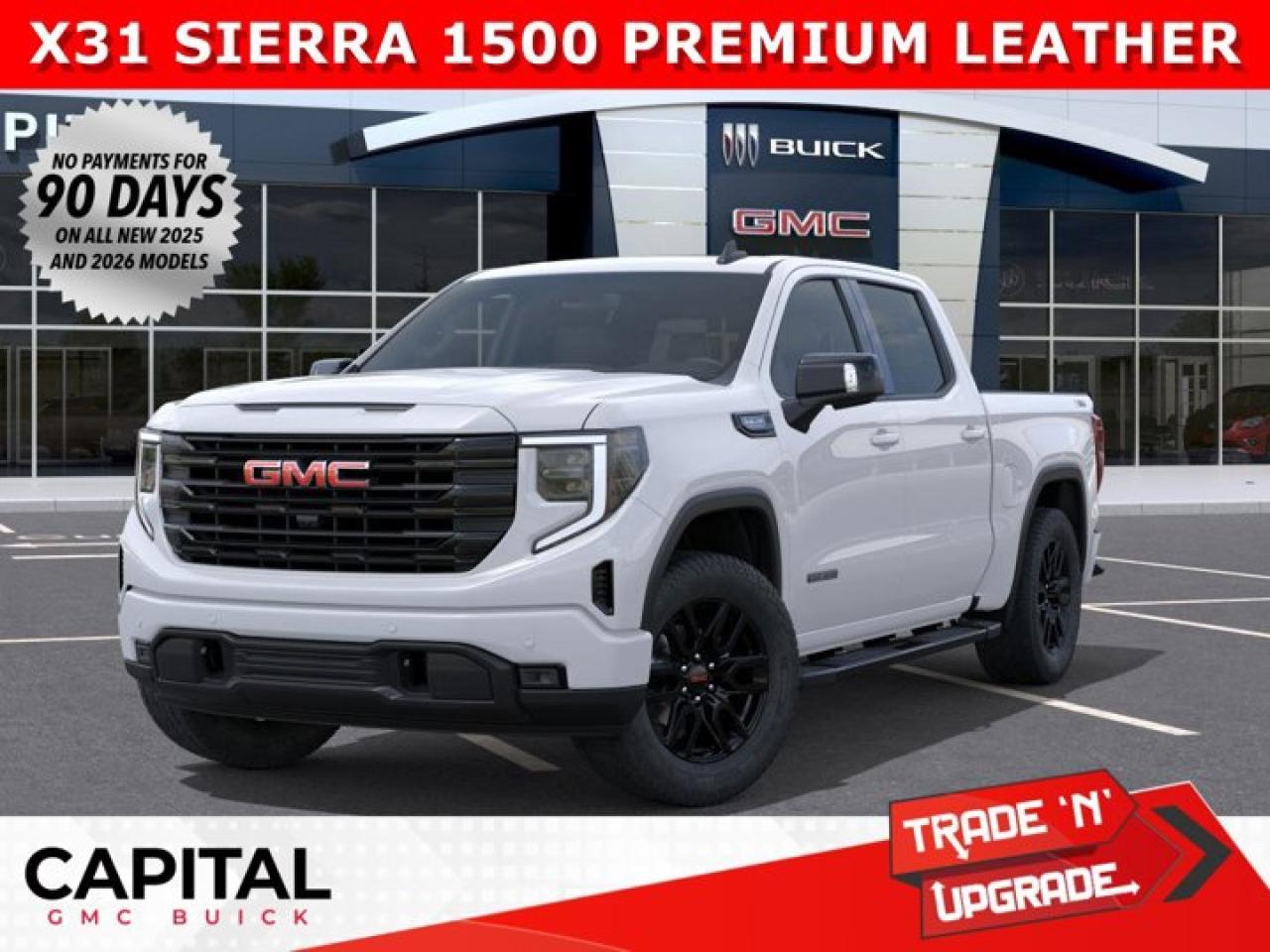 Take a look at this 2026 GMC SIERRA 1500 Elevation Premium Package... Fully Equipped with Power Sunroof, Elevation Black Package, Heated Leather BUCKET Seats, X31 Package, Dual Exhaust, Heated Steering, Adaptive Cruise Control, 360 CAM, 6 Assist Steps, MultiPro Tailgate, Integrated Brake Controller, Wireless Charger, Blind Zone monitoring, and so much more!Ask for the Internet Department for more information or book your test drive today! Text 825-445-0521 for fast answers at your fingertips!AMVIC Licensed Dealer - Licence Number B1044900Disclaimer: All prices are plus taxes and include all cash credits and loyalties. See dealer for details. AMVIC Licensed Dealer # B1044900
