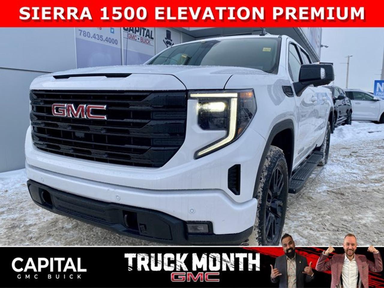 Take a look at this 2026 GMC SIERRA 1500 Elevation Premium Package... Fully Equipped with Power Sunroof, Elevation Black Package, Heated Leather BUCKET Seats, X31 Package, Dual Exhaust, Heated Steering, Adaptive Cruise Control, 360 CAM, 6 Assist Steps, MultiPro Tailgate, Integrated Brake Controller, Wireless Charger, Blind Zone monitoring, and so much more!Ask for the Internet Department for more information or book your test drive today! Text 825-445-0521 for fast answers at your fingertips!AMVIC Licensed Dealer - Licence Number B1044900Disclaimer: All prices are plus taxes and include all cash credits and loyalties. See dealer for details. AMVIC Licensed Dealer # B1044900