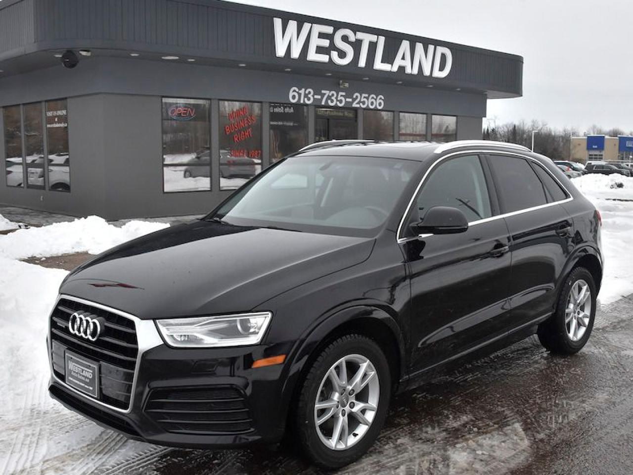 <p>Cruise the Canadian roads in style with this sleek, used 2018 Audi Q3 Progressiv, available now at Westland Auto Sales. This stunning black compact SUV is ready to elevate your daily drive. With its bold design, luxurious interior, and powerful performance, the Q3 Progressiv is the perfect blend of practicality and sophistication. This model has 95,924km on the odometer.</p><p>Experience the thrill of the road with the Q3s responsive 2L 4-cylinder engine and the confidence of all-wheel drive, ensuring youre prepared for any weather condition. Inside, youll be greeted by a premium black interior designed for comfort and elegance. The Q3 Progressiv offers a driving experience that&rsquo;s both engaging and refined.</p><p>Here are five features that make this Audi Q3 Progressiv a standout choice:</p><ul><li><strong>Iconic Audi Design:</strong> Turn heads with the Q3s timeless and sporty exterior, making a statement wherever you go.</li><li><strong>All-Wheel Drive Confidence:</strong> Conquer Canadian winters and enjoy superior handling in all driving conditions.</li><li><strong>Luxurious Black Interior:</strong> Immerse yourself in a sophisticated cabin designed with premium materials.</li><li><strong>Fuel-Efficient Performance:</strong> Enjoy the balance of power and efficiency, perfect for both city driving and long journeys.</li><li><strong>Automatic Transmission:</strong> Experience seamless gear changes for a smooth and effortless driving experience.</li></ul><p><strong><em>Powered by AutoIntelligence&trade;</em></strong> Vehicle information has been generated using artificial intelligence and is provided for informational purposes only. While efforts are made to ensure accuracy, please confirm all details directly with the dealer.</p>