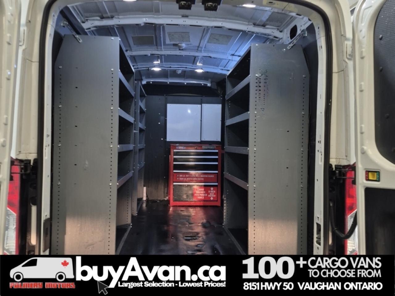 2019 Ford Transit Van T-250 148WB Mid Roof Racks Shelves Divider Photo