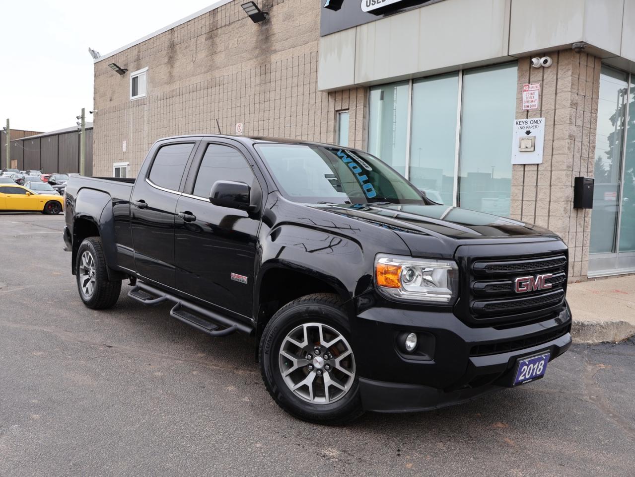 <p>*SAFETY INCLUDED*ACCIDENT FREE*ONE OWNER<span>*</span><span> </span><span>Very Clean GMC Canyon </span>ALL TERRAIN<span> Crew 4x4 3.6L V6 with Automatic Transmission</span><span>. Black on Black Leather Interior. Equipped with: Power Windows, Power Locks, and Power Heated Mirrors, CD/AUX, AC, Alloys/Chrome, Keyless, Tow Hitch, Back Up Camera, </span><span>Side Turning Signals, Heated Steering </span><span>Wheel</span><span>, Heated</span><span> Seats, Leather Seats, </span><span> Direction Compass, Cruise Controls, Power Front Seat, Side Running Boards, Bluetooth, Steering Wheel Controls, Wood Interior, and ALL THE POWER OPTIONS!! </span></p><p><span>-------------------------------------------------</span><br><span>Financing options are available from 6.92% with $0 Down payment O.A.C.</span><br><span>-------------------------------------------------</span><br><span>SAFETY CERTIFICATION INCLUDED*** Vehicle comes with: Safety Certification, and Car Fax Report ALL INCLUDED!! At no extra cost to you!! Dont miss this opportunity to own a high-quality, pre-owned vehicle. </span><br><span>-------------------------------------------------</span><br><span>Additionally, our vehicles qualify for up to 4 years of extended warranty. Please speak to your sales representative for more information.</span><br><span>-------------------------------------------------</span><br><span>We are open Monday to Saturday from 10am - 6pm, Sundays Closed.</span><br><span>-------------------------------------------------</span><br><span>We also welcome trade-ins, with on-site buyers available to estimate your vehicle on the same day.</span><br><span>-------------------------------------------------</span><br><span>Visit us at 3219 Harvester Road, Burlington, L7N 3N8 or call us at Nine O Five-281-2255 for more information.</span><br><span>------------------------------------------------</span><br><span>Check our inventory at www automotoinc ca</span></p>