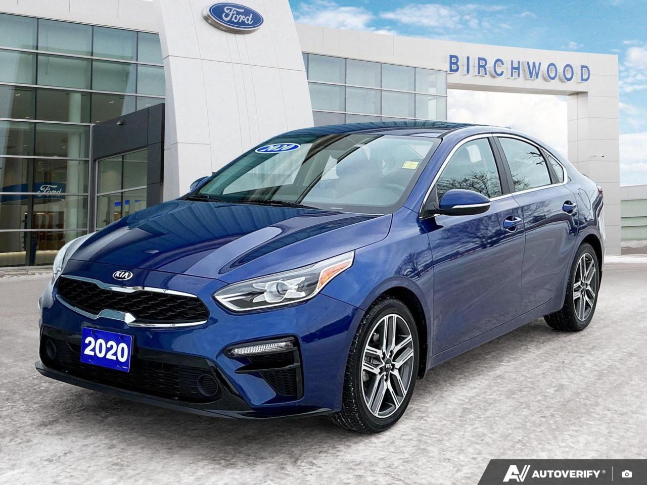 Experience the perfect blend of style and efficiency with this 2020 Kia Forte EX+! This gently used sedan is ready to impress with its sleek Hyper Blue exterior and comfortable black interior. With only 60,195 km on the odometer, this Forte has plenty of life left to offer.

Key Features:
- Moonroof for those perfect sunny days
- Heated seats and steering wheel for cozy winter drives
- Fuel-efficient 2.0L 4-cylinder engine
- Automatic transmission with sequential shift control
- Advanced safety features including Blind Spot Detection and Collision Mitigation
- Smart device integration for seamless connectivity
- Spacious interior comfortably seating 5 passengers

At Birchwood Ford, were committed to providing you with an exceptional car-buying experience. Whether youre ready to take the next step or have questions, were here to help. Schedule a test drive today and feel the difference behind the wheel of this impressive Kia Forte. Contact us to reserve your spot, start the purchase process, or simply learn more about this fantastic vehicle. Your perfect ride is just a click or call away!
Dealer permit #4454