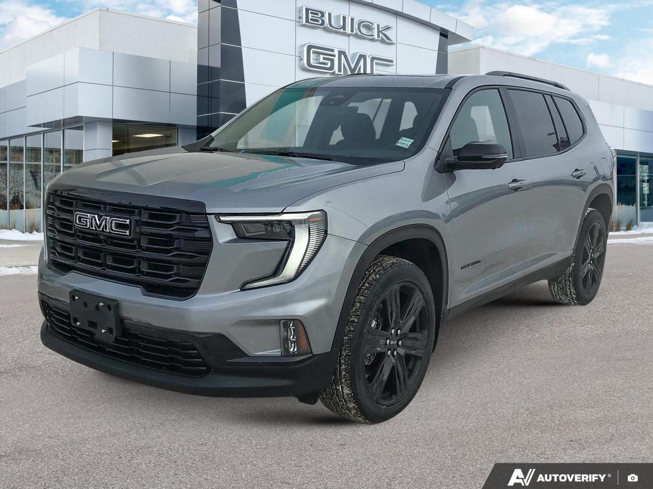 Price Includes Added Accessories Plus 	Luxury Package | Panoramic Sunroof with Sunshade | Black Edition | Engine Block Heater | Suspension, Performance Ride and Handling | Elevation Premium Package
Experience the future of SUVs with the all-new 2026 GMC Acadia Elevation! This cutting-edge vehicle combines style, performance, and advanced technology to elevate your driving experience.

Key Features:
- Sterling Metal exterior with After Dark interior for a sleek, modern look
- Powerful 2.5L 4-cylinder engine with AWD for optimal performance
- IntelliBeam automatic high-beam headlamps for enhanced visibility
- Bose Premium 12-speaker system for immersive audio
- Advanced safety features including Blind Zone Steering Assist and Reverse Automatic Braking
- Teen Driver technology to encourage safe driving habits
- Spacious interior with theater dimming and reading lights for comfort

Ready to experience the future of driving? Visit Birchwood Chevrolet Buick GMC today to reserve your 2026 GMC Acadia Elevation or schedule a test drive. Our expert team is here to answer any questions and guide you through the latest innovations in automotive technology. Dont miss this opportunity to own a piece of tomorrows road today!
See three brands under one roof at Birchwood Chevrolet Buick GMC  the only place in Winnipeg where you can compare GMC, Chevrolet, and Buick all in one visit. Save yourself some time, see a great selection, and learn everything you need to know. 

Your Experience is Everything at Birchwood Chevrolet Buick GMC. 

Click, call (204) 837-5811, or visit Birchwood Chevrolet Buick GMC at the Birchwood Auto Park, 3965 Portage Avenue West at the Perimeter.

Dealer Permit #4240.
Dealer permit #4240