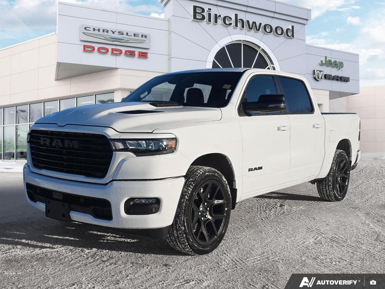 Trailer Sway Control
Brake Assist
Advanced Brake Assist
Electronic Stability Control
Hill Start Assist
Traction Control
Electronic Roll Mitigation
Advanced multistage front air bags
Front height adjusting shoulder belts
Supplemental side air bags
Child Seat Anchor SystemLATCH Ready
Supplemental front seatside air bags
Supplemental side curtain front and rear air bags
Experience the future of truck innovation with the 2026 Ram 1500 Sport. This cutting-edge vehicle combines power, efficiency, and advanced technology to deliver an unparalleled driving experience.

- 3.0L I6 Hurricane SO Twin Turbo ESS engine for impressive performance
- Uconnect 5W Nav with 12.0 display for seamless connectivity
- Dual-pane panoramic sunroof for an open-air feel
- Sport performance hood enhancing both aesthetics and functionality
- Advanced safety features including Collision Mitigation and Evasion Assist
- 4G LTE Wi-Fi hotspot for on-the-go connectivity
- Adaptive cruise control for effortless highway driving

Ready to experience the future of trucking? Reserve your 2026 Ram 1500 Sport today or contact us to schedule a test drive. Our team is here to answer any questions and help you start your journey with this exceptional vehicle.
Birchwood Chrysler Dodge is your choice for New Chrysler, Dodge, Jeep, RAM vehicles in Winnipeg. 
 
With us, Experience is Everything. Complete as much or as little of your purchase online as you like. All pricing you see is what you pay. No hidden fees. All new vehicle special offers and discounts are already calculated in the pricing. On our website you can choose payment options and terms knowing these are transparent and accurate.

Start your purchase online to build your exact pricing to your specifics like how much money down, vehicle trade and any accessories or added optional protection that suits your needs.

Any questions let us know by calling (204) 774-4444, wed love to send you a video to clarify any questions about a vehicle!

Visit us in store at 90-3965 Portage Ave in the Birchwood Autopark.

Dealer permit #5686
Dealer permit #5686