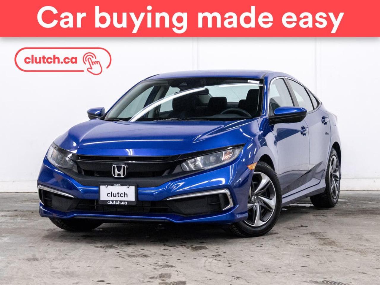 1 OWNER / Front Heated Seats, Climate Control, Bluetooth Music and more!<br> <br>Clutch is the largest online used car retailer in Canada, delivering a seamless, hassle-free car-buying experience to drivers everywhere. Shop thousands of used cars online, get the right one delivered to your door, and enjoy peace of mind with our 10-Day Money-Back Guarantee. How sweet is that? To learn more, visit clutch.ca.<br> <br>The top features for this car include:<br> <br>Brake Assist<br>Front Heated Seats<br>Climate Control<br>Bluetooth Music<br>Touchscreen Display<br>Cruise Control<br>Adaptive Cruise Control<br>12V Outlet<br>Hands Free Device Connectivity<br>Apple CarPlay<br>Android Auto<br>USB Input<br>Keyless Entry<br>Lane Departure Warning<br>Active Lane Keep Assistance<br>Forward Collision Mitigation<br>Pedestrian Detection<br>Hill Assistance<br>Automatic High Beams<br>Rear View Camera<br> <br>Seamless home delivery - Delivery to your door in a matter of days. Available on select packages.<br> <br>Try it out for 10 days - If you do not like it, we will take it back. <br> <br>Quality assured - All cars go through our rigorous 210-point inspection and reconditioning process.<br> <br>Peace of mind - Warranty and protection plans available.<br> <br>Haggle-free - No haggling or hard sells.<br> <br>100% Transparency - Full inspection reports on every car, including high-res photography and a free Carfax report.<br> <br>Listed price is for cash purchase only and does not include taxes, Shipping Fees (if applicable), Delivery Fees (if applicable), government licensing fees.<br> <br>Previous Provincial Registrations:<br>Ontario<br> <br>Stock # 84927