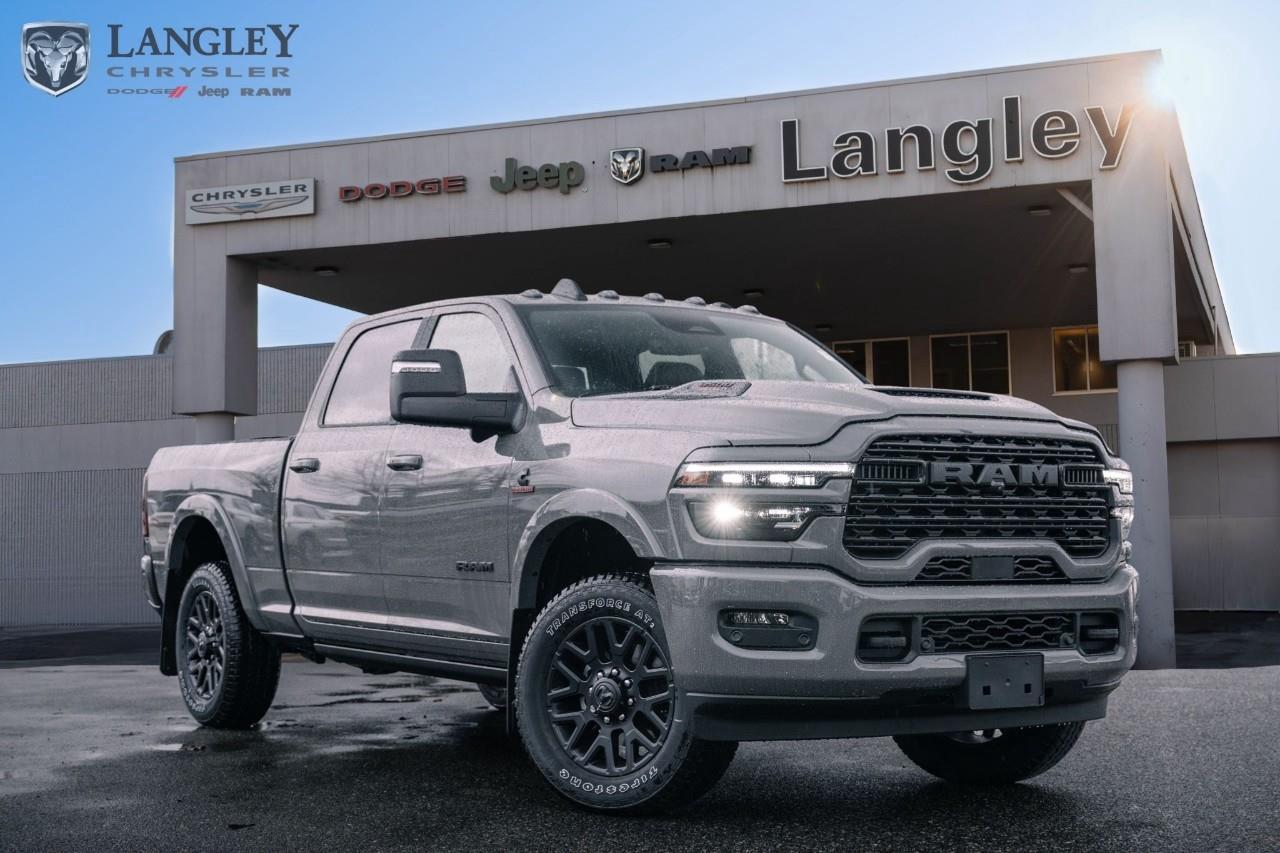 <p><strong>2026 RAM 3500 Diesel</strong></p><p>A heavy-duty pickup offering exceptional power and capability.</p><ul><li><p>6.7L Cummins I-6 Turbo Diesel engine (430 hp, 1,075 lb-ft torque). </p></li><li><p>Max towing capacity of up to 36,610 lbs. </p></li><li><p>New 8-speed automatic transmission. </p></li><li><p>Available Adaptive Cruise Control and large infotainment screen. </p></li></ul><p>Come book a test drive at Langley Chrysler, conveniently located in Langley, British Columbia.</p><p><strong>Scroll down to see the full list of options and features.</strong></p>*All new vehicle purchases are plus the PDI accessory installs and any price increases provided by the manufacturer. For trucks the accessories will include wheel locks, spray-in liners, and mud flaps. For all other vehicles, wheel locks are standard, other equipment may apply. Confirm with the dealer.

<p>*All prices are net of all manufacturer incentives and/or rebates and are subject to change by the manufacturer without notice. All prices plus applicable taxes, applicable environmental recovery charges, documentation of $599 and full tank of fuel surcharge of $76 if a full tank is chosen.<br />Other items available that are not included in the above price:<br />Tire & Rim Protection and Key fob insurance starting from $599<br />Service contracts (extended warranties) for up to 7 years and 200,000 kms starting from $599<br />Custom vehicle accessory packages, mudflaps and deflectors, tire and rim packages, lift kits, exhaust kits and tonneau covers, canopies and much more that can be added to your payment at time of purchase<br />Undercoating, rust modules, and full protection packages starting from $199<br />Flexible life, disability and critical illness insurances to protect portions of or the entire length of vehicle loan?im?im<br />Financing Fee of $500 when applicable<br />Prices shown are determined using the largest available rebates and incentives and may not qualify for special APR finance offers. See dealer for details. This is a limited time offer.</p>