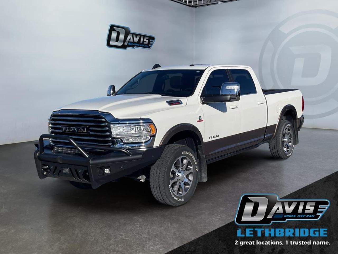 <b>Low Mileage!</b><br /> <br /> This Ram 3500 HD is class-leader in the heavy-duty truck segment thanks to its refined interior, forgiving ride, and tremendous towing and hauling capabilities. This 2024 Ram 3500 is fresh on our lot in Lethbridge. <br /> <br />Endlessly capable, this 2024 Ram 3500HD pulls out all the stops, and has the towing capacity that sets it apart from the competition. On top of its proven Ram toughness, this Ram 3500HD has an ultra-quiet cabin full of amazing tech features that help make your workday more enjoyable. Whether you're in the commercial sector or looking for serious recreational towing rig, this impressive 3500HD is ready for anything that you are. This low mileage sought after diesel Crew Cab 4X4 pickup has just 21,160 km. Stock number 41024 is White in colour. It has an Automatic transmission and is powered by a Cummins 370HP 6.7L Straight 6 Cylinder Engine.<br /> <br />To apply right now for financing use this link: <a href=https://www.bridgecitychrysler.com/pre-approval/ target=_blank rel=nofollow noopener noreferrer>https://www.bridgecitychrysler.com/pre-approval/</a><br /><br /> <br /><br />Locally Owned & Trusted for Over 35 Years  Bridge City Chrysler in Lethbridge, AB <br /><br /> At Bridge City Chrysler, weve proudly served the Lethbridge community for more than 35 years, offering an unparalleled car buying experience. Dont just take our word for itour Google reviews speak volumes about our commitment to exceptional service. <br /><br /> Delivery & At-Home Test Drives: Convenient options to suit your lifestyle. <br /><br /> Flexible Financing for Everyone: Get the vehicle you need with financing solutions tailored to your situation. <br /><br /> Full Mechanical Inspections & Professional Cleaning: Every vehicle is thoroughly inspected and cleaned before it hits our lot.<br /><br /> We take all makes and models on trade and offer competitive pricing with inventory that changes daily. Whether you're shopping for a Chrysler, Dodge, Jeep, RAM, or FIAT, our AMVIC Licensed dealership makes it easy to browse, buy, and drive away.<br /><br /> Located in Lethbridge, AB, we proudly serve customers in Fort Macleod, Taber, Claresholm, and Coaldale. Shop online or visit us today to experience the best in sales, service, and selection. Standard bank rates apply; taxes are additional.<br /><br /> Vehicle pricing offer shown expires 2026-01-31. <br /> Come by and check out our fleet of 80+ used cars and trucks and 130+ new cars and trucks for sale in Lethbridge. o~o