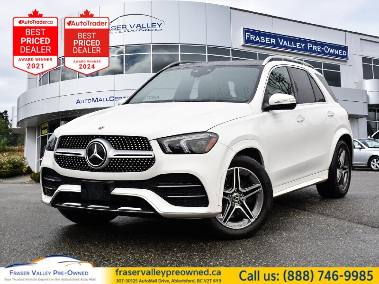 Navigation,  Sunroof,  Apple CarPlay,  Android Auto,  Heated Seats!
 
 With stylish luxury for up to 7, backed up by a powerful motor and all the convenience you could want, this all new GLE is the SUV you were looking for. This 2020 Mercedes-Benz GLE is fresh on our lot in Abbotsford. 
 
In the world of luxury SUVs, the Mercedes Benz GLE has always been a gold standard. With a total redesign for 2020, it comes as no surprise that this luxury SUV easily tops the market. With amazing standard features, and a seeming endless list of premium options, this all new 2020 GLE is here to change the luxury SUV class forever. All the bells and whistles that came with the new redesign are backed up by a true, trail-ready SUV demeanor coupled with an amazing on-road dynamic. If luxury or capability alone is unsatisfying, come get both in the all new 2020 GLE. This SUV has 98,246 km. Its nice in colour. It has a 9 Speed Automatic transmission and is powered by a 255HP 2.0L 4 Cylinder Engine. 
 
 Our GLEs trim level is 350 4MATIC. This all new GLE 350 4MATIC comes with a sunroof, power liftgate, heated seats, WiFi, heated leather steering wheel, memory settings, remote keyless entry, and chrome and leatherette interior trim for comfort and convenience along with amazing tech like navigation, Apple CarPlay, Android Auto, voice activation, 12.3 inch touchscreen, Bluetooth, pre and post collision system, blind spot assist, and USB and aux inputs. Other awesome features include driver selectable modes, big and stylish aluminum wheels, black bodyside and wheel well trim, chrome window trim, heated power side mirrors with turn signals and auto folding, rain detecting wipers, chrome grille, and LED lighting with front and rear fog lamps. This vehicle has been upgraded with the following features: Navigation, Sunroof, Apple CarPlay, Android Auto, Heated Seats, Wi-Fi, Memory Seats.
 
To apply right now for financing use this link: https://www.fraservalleypreowned.ca/abbotsford-car-loan-application-british-columbia
 
 

| Our Quality Guarantee: We maintain the highest standard of quality that is required for a Pre-Owned Dealership to operate in an Auto Mall. We provide an independent 360-degree inspection report through licensed 3rd Party mechanic shops. Thus, our customers can rest assured each vehicle will be a reliable, and responsible purchase.  |  Purchase Disclaimer: Your selected vehicle may have a differing finance and cash prices. When viewing our vehicles on third party  marketplaces, please click over to our website to verify the correct price for the vehicle. The Sale Price on third party websites will always reflect the Finance Price of our vehicles. If you are making a Cash Purchase, please refer to our website for the Cash Price of the vehicle.  | All prices are subject to and do not include, a $995 Finance Fee, a $995 Document Fee, and a $150 GPS Lot Security fee.   These fees as well as taxes, are included in all listed listed payment quotes. Please speak with Dealer for full details and exact numbers.  o~o