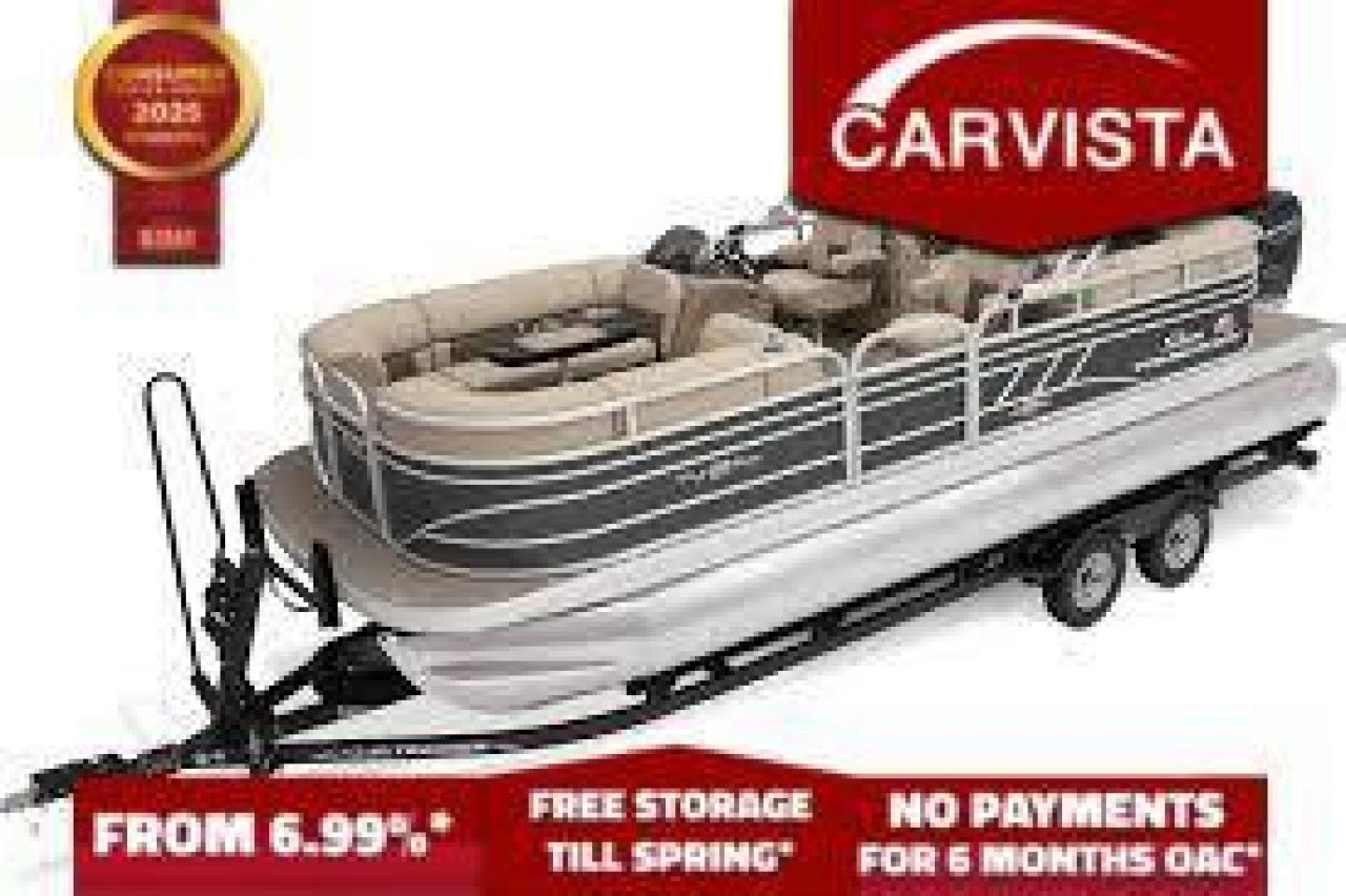 FREE WINTER 2025 STORAGE!***  No Payments for up to 6 months*. Low interest options available! Come see why Carvista has been the Consumer Choice Award Winner for 5 consecutive years! 2021-2025!

Come see why Carvista has been the Consumer Choice Award Winner for 5 consecutive years! 2021, 2022, 2023, 2024 and 2025! Dont play the waiting game, our units are instock, no pre-order necessary!! See for yourself why Carvista has won this prestigious award and continues to serve its community. Carvista Approved! Carvista Approved! Our BoatVista package includes a complete inspection of your boat that includes an engine run up and test of the general systems of the unit! We pride ourselves in providing the highest quality marine products possible, and include a rigorous detail to ensure you get the cleanest unit around. 
Prices and payments exclude GST OR PST 
Carvista Inc. 
Dealer Permit # 1211 
Category: Used Boat
Units may not be exactly as shown, please verify all details with a sales person.