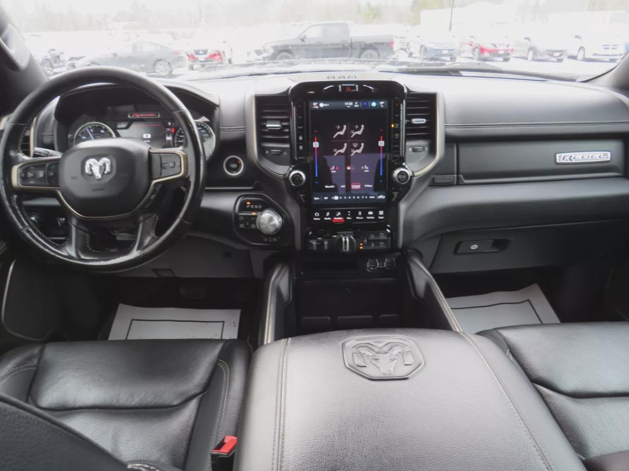 2022 RAM 1500 Rebel (**SAFETY/CERTIFIED!!**4WD**RUNNING BOARDS**TRAILER HITCH**TONNEAU COVER**REMOTE START**BRAKE CONTROLLER**FRONT TOW HOOKS**NAVIGATION**FOG LIGHTS**WIRELESS PHONE CHARGING**HEATED FRONT AND REAR SEATS**REVERSE CAMERA**LEATHER**SUNROOF**PUSH BUTTON ST Photo