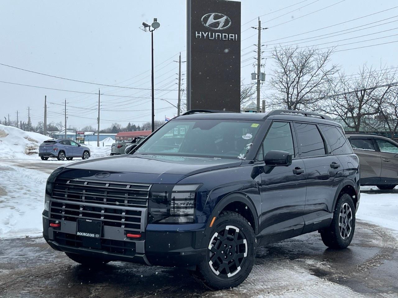 <p>Experience the unparalleled style and capability of the <strong>2026 Hyundai Palisade XRT Pro</strong> in an elegant shade of <strong>Blue</strong>. With its powerful <strong>AWD drivetrain</strong> and smooth <strong>automatic transmission</strong>, this SUV ensures a refined driving experience on any terrain.</p> <p>The exterior of the Palisade XRT Pro exudes sophistication, complemented by <strong>alloy wheels</strong> and sleek lines, making it a standout on the road. Inside, the luxurious <strong>Black interior</strong> envelops you in comfort, featuring leather-appointed details such as a <strong>heated leather steering wheel</strong> and sophisticated <strong>leatherette-trimmed surfaces</strong>. Enjoy premium amenities like <strong>heated and cooled front seats</strong>, along with <strong>heated rear seats</strong>, ensuring comfort for all passengers no matter the climatic conditions.</p> <p>Stay connected and entertained with cutting-edge technology including a <strong>bluetooth connection</strong>, <strong>navigation system</strong>, and <strong>satellite radio</strong>. Safety is a priority, with advanced systems like <strong>lane assist, adaptive cruise control, and brake assist</strong> ensuring peace of mind on every journey. Driver aids such as <strong>parking sensors</strong> and a <strong>backup camera</strong> simplify navigation in tight spots, while smart device integration and a <strong>Wi-Fi hotspot</strong> keep you connected on the go.</p> <p>This Palisade is perfect for families and adventure seekers alike, combining luxury, safety, and seamless connectivity. Dont miss out on this exceptional SUVcontact our dealership today for more information and to schedule a test drive.</p> <p><strong>Advertised Cash Purchase Price</strong> includes a $500 loyalty offer for eligible buyers. See dealer for complete details. Offer ends Jan 2, 2026. </p> <p><strong>Why Choose the Bourgeois Auto Group?</strong></p><p>For 80 years, Bourgeois Auto Group has been delivering exceptional automotive experiences. Our factor trained teams work to ensure you receive the shopping experience you deserve; whether you're looking for a new or new-to-you vehicle.</p><p>Shop 24/7 with our online showroom and chat service, ensuring convenience every step of the way. No hidden fees, full disclosure, and every pre-owned vehicle comes with a Carfax® report for peace of mind.</p><p>We offer a wide selection of pre-owned vehicles, all competitively priced using real-time market data. Get the best deal on your purchase and trade-in with our free Live Market Analysis report.</p><p>Looking to sell your car? We buy any make or modelno purchase required. Our simple to use online trade valuation tool will provide you with a clear, transparent selling experience whether you buy our car or not.</p><p>Backed by hundreds dedicated employees across 4 convenient locations, were here to meet all your automotive needs. Visit us in Midland or Parry Sound and explore our inventory or schedule your next service today.</p> <p><strong>Financing Your Next Vehicle with Bourgeois Midland Hyundai:</strong></p><p>At Bourgeois Midland Hyundai, we make financing your next vehicle simple and stress-free! Our team works with trusted lenders to find flexible options tailored to your budget. Drive away with confidenceapply today!</p><p>Take advantage of our online pre-qualification tool, backed by Equifax and TD Bank to find the payment that works for you. Simply <a href=https://www.bourgeoishyundai.com/pre-qualify-for-financing/ rel=nofollow><strong>CLICK HERE</strong></a> to use our secure online credit tool with no impact to your credit. </p>