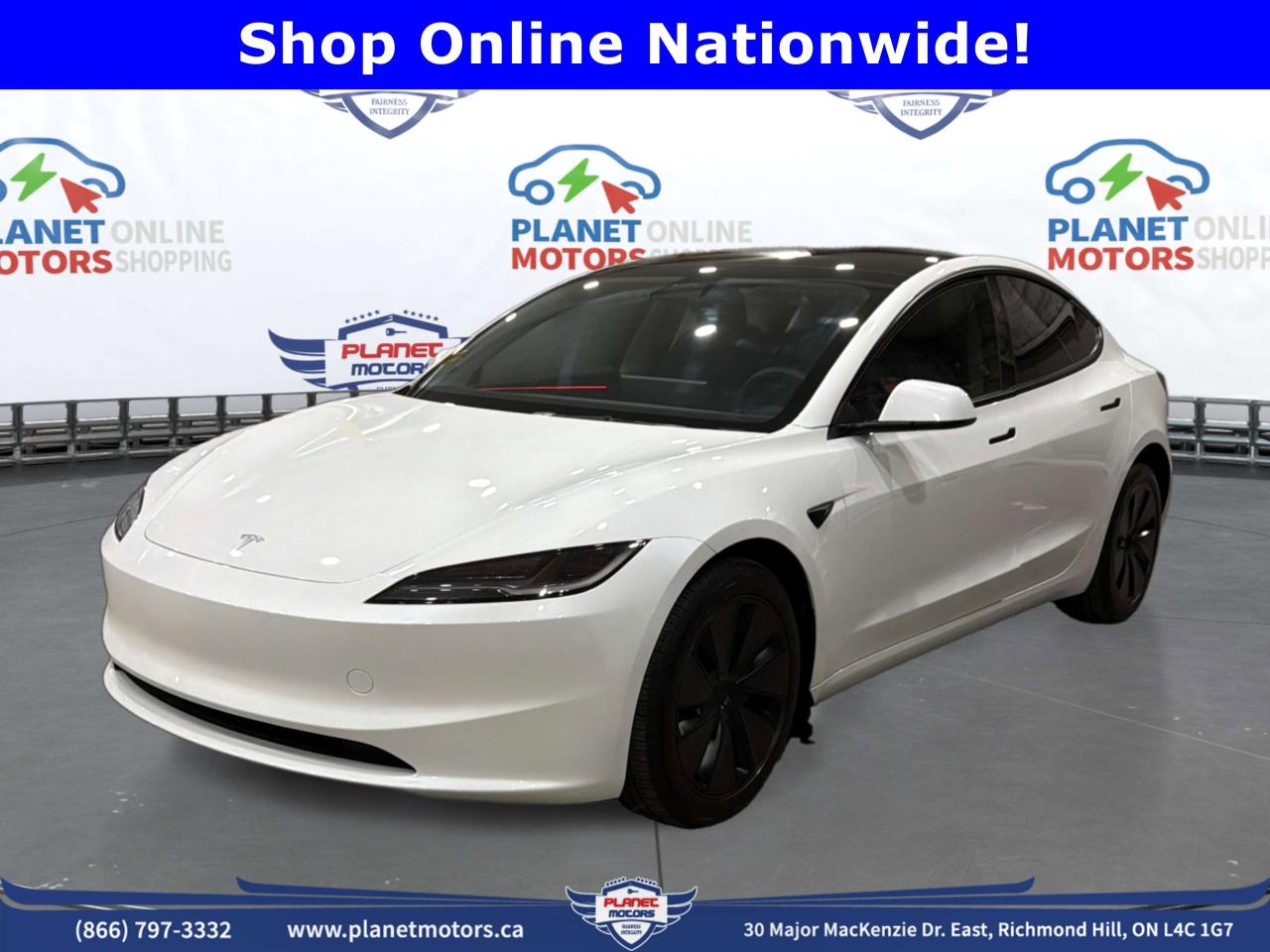 *One Owner, No Accident, Showroom Condition, Clean CarFax, Certified. Dealer Certified Pre-Owned.*This Tesla Model 3 boasts a Electric engine powering this Automatic transmission. Wireless Phone Connectivity, Window Grid Antenna, Wheels: 18 x 8.5 Photon.*This Tesla Model 3 Comes Equipped with These Options *Wheels w/Full Wheel Covers, Vegan Leather Seat Trim, Valet Function, Trip Computer, Transmission: 1-Speed Automatic, Traffic-Aware Cruise Control, Tracker System, Tires: 235/45R18 All-Season, Tire Specific Low Tire Pressure Warning, Tailgate/Rear Door Lock Included w/Power Door Locks.*Stop By Today *For a must-own Tesla Model 3 come see us at Planet Motors, 30 Major Mackenzie Dr. E, Richmond Hill, ON L4C 1G7. Just minutes away!