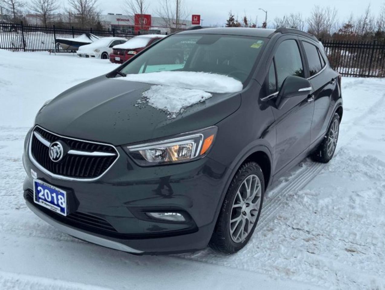 Check out this certified 2018 Buick Encore Sport Touring | Carplay + Android Auto | Reverse Camera | Alloys | and Much More !. Its Automatic transmission and 1.4 L engine will keep you going. This Buick Encore has the following options: Reverse Camera, Air Conditioning, Tilt Steering Wheel, Steering Radio Controls, Power Windows, Power Locks, Traction Control, Power Mirrors, Android Auto / Apple CarPlay, and Alloy Wheels. Stop by and visit us at Mark Wilsons Better Used Cars, 5055 Whitelaw Road, Guelph, ON N1H 6J4.60+ years of World Class Service!500+ Live Market Priced VEHICLES! ONE MASSIVE LOCATION!Free Local Delivery Available!FINANCING! - Better than bank rates! 6 Months No Payments available on approved credit OAC. Zero Down Available. We have expert licensed credit specialists to secure the best possible rate for you and keep you on budget ! We are your financing broker, let us do all the leg work on your behalf! Click the RED Apply for Financing button to the right to get started or drop in today!BAD CREDIT APPROVED HERE! - You dont need perfect credit to get a vehicle loan at Mark Wilsons Better Used Cars! We have a dedicated licensed team of credit rebuilding experts on hand to help you get the car of your dreams!WE LOVE TRADE-INS! - Top dollar trade-in values!SELL us your car even if you dont buy ours! HISTORY: Free Carfax report included.Certification included! No shady fees for safety!EXTENDED WARRANTY: Available30 DAY WARRANTY INCLUDED: 30 Days, or 3,000 km (mechanical items only). No Claim Limit (abuse not covered)5 Day Exchange Privilege! *(Some conditions apply)CASH PRICES SHOWN: Excluding HST and Licensing Fees.2021-2026 vehicles may be daily rentals. Please inquire with your salesperson.We have made every reasonable attempt to ensure options are correct but please verify with your sales professional