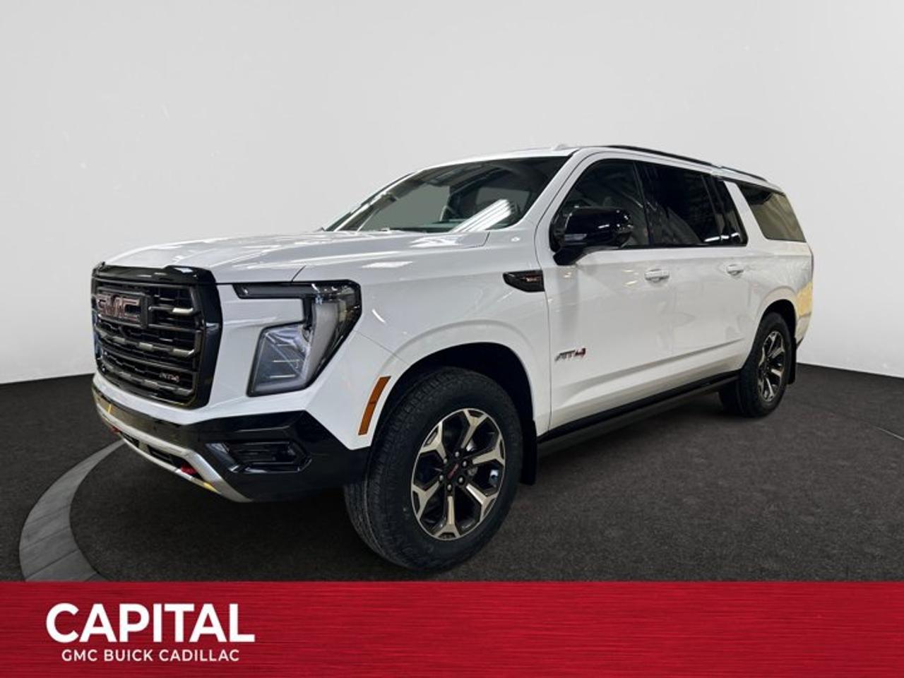 This 2026 GMC Yukon XL in Summit White is equipped with 4WD and Gas V8 6.2L/ engine.The GMC Yukon is designed with power and purpose. Bold exterior styling cues and refined details give it an unmistakable presence on the road. From its three-dimensional grille, advanced lighting and stylish wheels to its active grille shutters, rainsense front wipers and hidden rear wiper, youll find innovative features both inside and out. With seating for up to nine, premium materials and inspiring capability, this SUV offers a perfect blend of craftsmanship, comfort and functionality. The interior features optional heated and ventilated seats, heated steering wheel, a quiet cabin, keyless open and start and climate controls. Not to mention the innovative seating and storage, from third-row power fold flat seats and second-row power-release fold and tumble seats to a large center console, articulating screen with hidden storage and 1113 L /39.3 cu. ft. (XL model; Yukon 433 L /15.3 cu. ft.) of cargo space behind the third row. The Yukon comes with 5.3L V-8 EcoTec3 Engine, can tow up to 3856 KG (8500 LB.) And to deliver a refined, solid and smooth drive, youll find hydraulic mounts, improved handling and automatic locking rear differential. Technology and infotainment innovations let you stay conveniently connected and in control, with features like multiple USB ports and an 8-inch infotainment system with available navigation. Not to mention a customizable driver information center, rear vision camera, rear seat reminder and access to the myGMC app. This SUV is equipped with an array of available advanced safety features to help prepare you for the unexpected, including available forward collision alert, low speed forward automatic braking, front and rear park assist, and much more.Check out this vehicles pictures, features, options and specs, and let us know if you have any questions. Helping find the perfect vehicle FOR YOU is our only priority.P.S...Sometimes texting is easier. Text (or call) 306-801-9090 for fast answers at your fingertips!Dealer License #914248Disclaimer: All prices are plus taxes & fees. See dealer for Details. Dealer Permit # 914248 See dealer for Details.