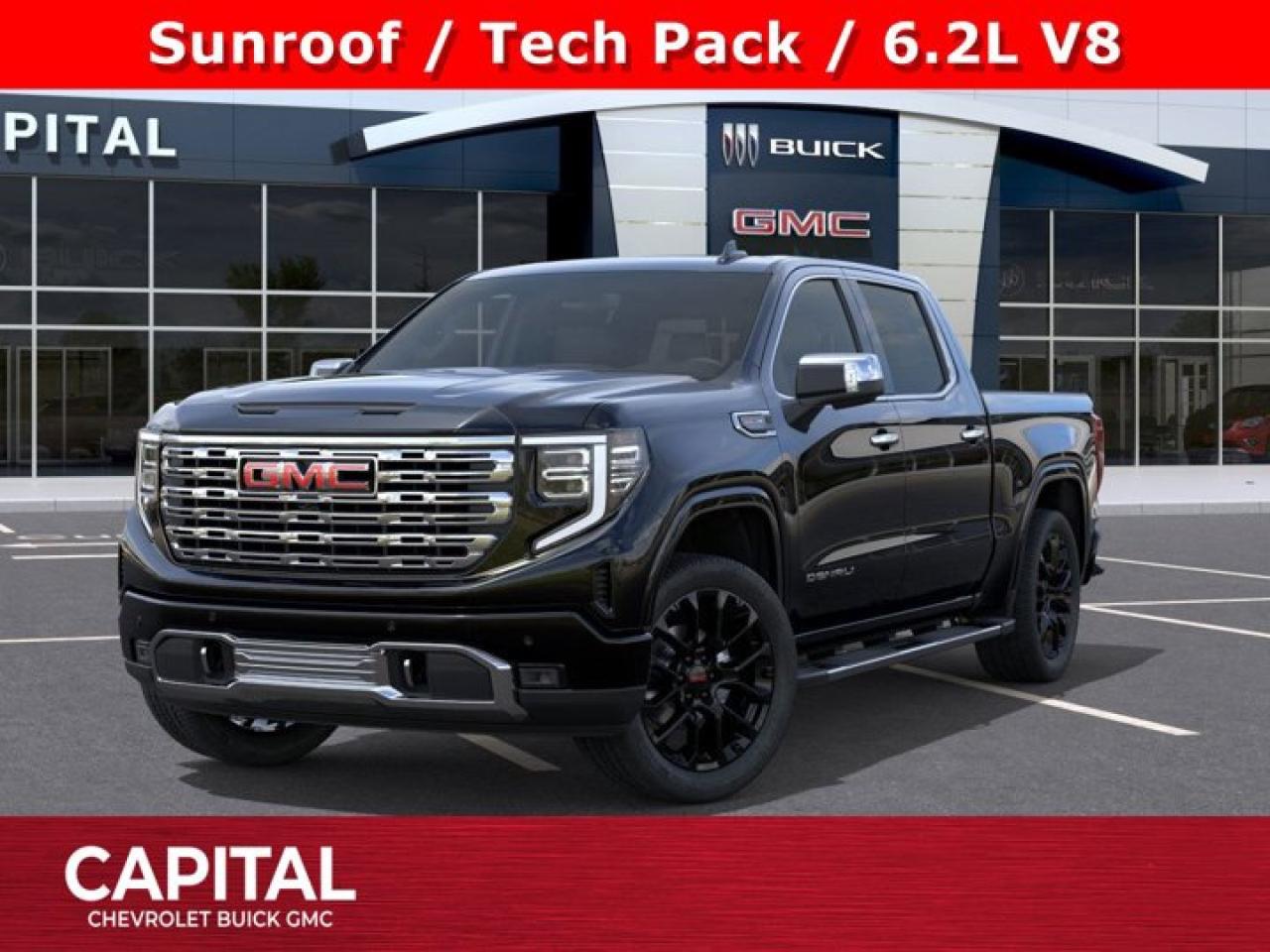 This GMC Sierra 1500 delivers a Gas V8 6.2L/376 engine powering this Automatic transmission. WHEELS, 22 TRANSIT STEEL WHEELS FOR LPO 22 WHEELS AND TIRES, TRANSMISSION, 10-SPEED AUTOMATIC WITH ELECTRONIC PRECISION SHIFT, ELECTRONICALLY CONTROLLED with overdrive, and tow/haul mode and steering column paddle shifters. Includes Cruise Grade Braking and Powertrain Grade Braking (STD), TECHNOLOGY PACKAGE includes (DRZ) Rear Camera Mirror and (UV6) Multicolour 15 Diagonal Head-Up Display.* This GMC Sierra 1500 Features the Following Options *LPO, BLACK BADGING PACKAGE (dealer-installed), includes (SFZ) Black GMC emblems, LPO, and (RIK) Black Sierra Nameplates, LPO. , REAR AXLE, 3.23 RATIO, PREMIUM FLOOR LINERS WITH REMOVABLE CARPET INSERT, FRONT, LPO, CARGO TIE-DOWNS, (4) (dealer-installed), LPO, BODY COLOUR WHEEL ARCH MOULDINGS (dealer-installed), LPO, BLACK SIERRA NAMEPLATES (dealer-installed), LPO, BLACK GMC EMBLEMS (dealer-installed), LPO, 22 (55.9 CM) HIGH GLOSS BLACK MULTI-SPOKE WHEELS LPO wheels will come with 4 steel 22 wheels from the factory with alignment specs set to 22 LPO wheel selected (dealer-installed), GVWR, 7100 LBS. (3221 KG) (STD), ENGINE, 6.2L ECOTEC3 V8 (420 hp [313 kW] @ 5600 rpm, 460 lb-ft of torque [624 Nm] @ 4100 rpm); featuring Dynamic Fuel Management.* Visit Us Today *Come in for a quick visit at Capital Chevrolet Buick GMC Inc., 13103 Lake Fraser Drive SE, Calgary, AB T2J 3H5 to claim your GMC Sierra 1500!