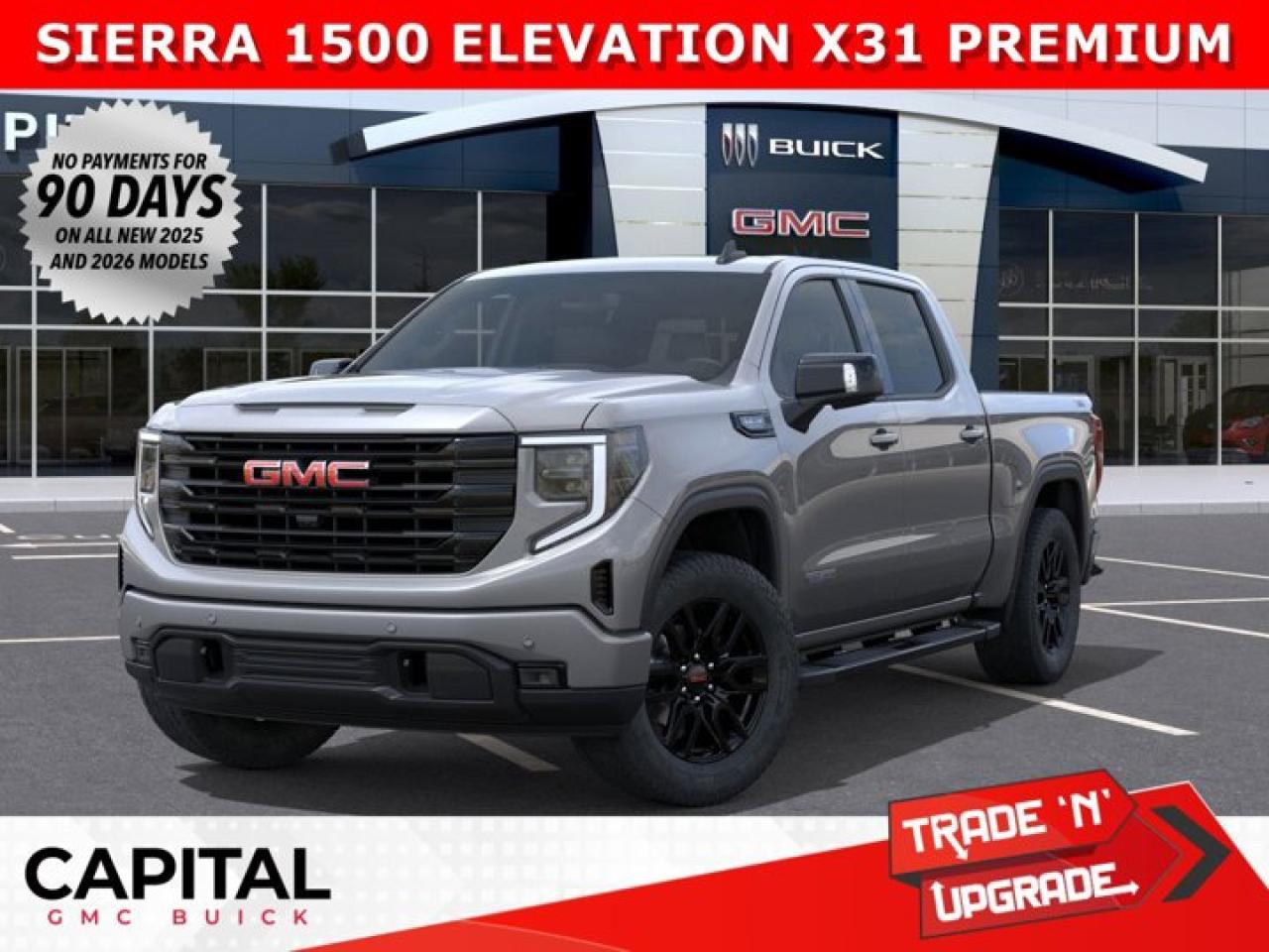 Take a look at this 2026 GMC SIERRA 1500 Elevation Premium Package... Fully Equipped with Power Sunroof, Heated Leather BUCKET Seats, X31 Package, Dual Exhaust, Heated Steering, Adaptive Cruise Control, 360 CAM, 6 Assist Steps, MultiPro Tailgate, Integrated Brake Controller, Wireless Charger, Blind Zone monitoring, and so much more!Ask for the Internet Department for more information or book your test drive today! Text 825-445-0521 for fast answers at your fingertips!AMVIC Licensed Dealer - Licence Number B1044900Disclaimer: All prices are plus taxes and include all cash credits and loyalties. See dealer for details. AMVIC Licensed Dealer # B1044900