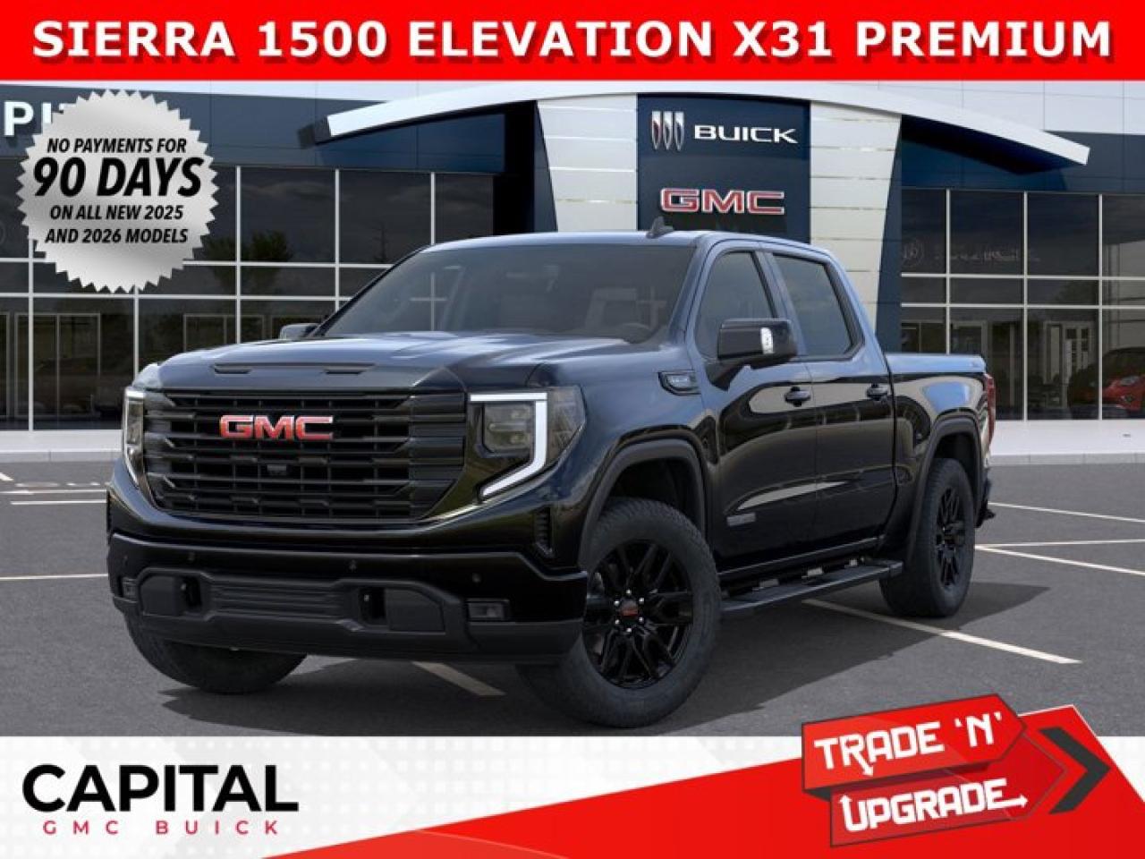 Take a look at this 2026 GMC SIERRA 1500 Elevation Premium Package... Fully Equipped with Power Sunroof, Heated Leather BUCKET Seats, X31 Package, Dual Exhaust, Heated Steering, Adaptive Cruise Control, 360 CAM, 6 Assist Steps, MultiPro Tailgate, Integrated Brake Controller, Wireless Charger, Blind Zone monitoring, and so much more!Ask for the Internet Department for more information or book your test drive today! Text 825-445-0521 for fast answers at your fingertips!AMVIC Licensed Dealer - Licence Number B1044900Disclaimer: All prices are plus taxes and include all cash credits and loyalties. See dealer for details. AMVIC Licensed Dealer # B1044900