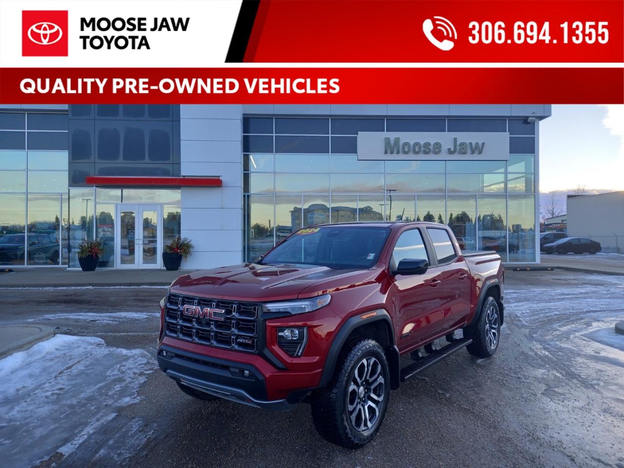 Used 2024 GMC Canyon Low mileage and built for adventure. This Canyon AT4 delivers rugged off-road capability, premium comfort, and bold GMC styling. for sale in Moose Jaw, SK