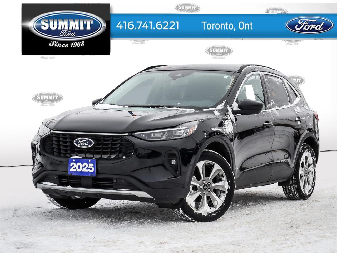 Recent Arrival! Black Metallic 2025 Ford Escape Platinum AWD 8-Speed Automatic EcoBoost 2.0L I4 GTDi DOHC Turbocharged VCT<br><br><br>10-Way Power Drivers Seat, 3.47 Axle Ratio, 6 Speakers, 6-Way Power Passenger Seat, Alloy wheels, Auto High-beam Headlights, Electronic Stability Control, Equipment Group 601A, Front fog lights, Heated ActiveX Trimmed Sport Contour Bucket Seats, Heated front seats, Internet access capable: FordPass Connect 4G, Memory seat, Navigation system: Connected Navigation, Outside temperature display, Panic alarm, Power door mirrors, Power driver seat, Power Liftgate, Power windows, Remote keyless entry, Security system, Speed control, SYNC 4 w/Enhanced Voice Recognition, Telescoping steering wheel, Tilt steering wheel, Wheels: 19 Machined-Face Aluminum.