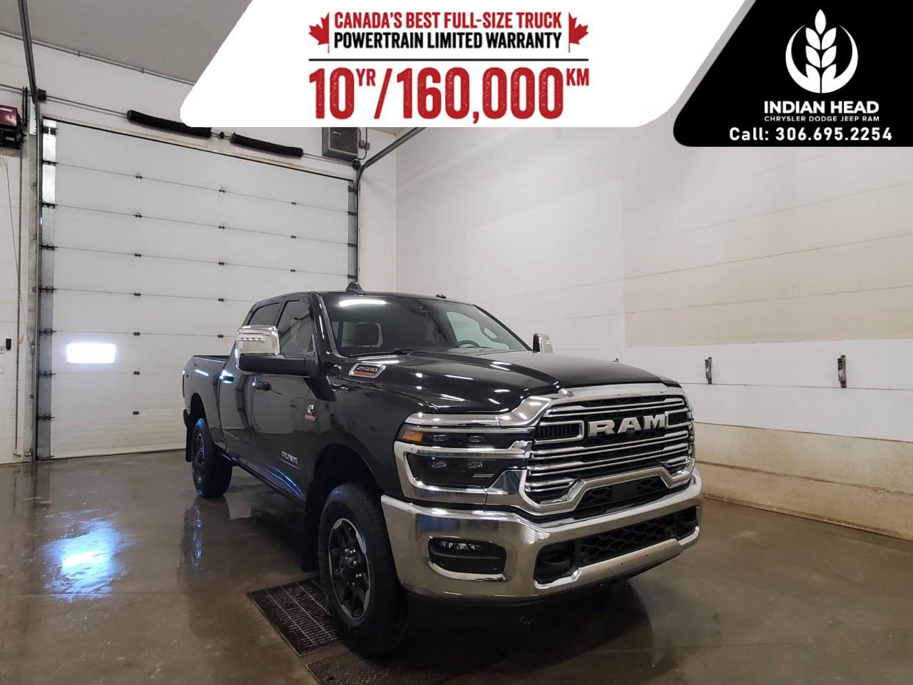 <p>The 2026 Ram 2500 Laramie 4x4 Crew Cab 6'4" Box in stunning black is the embodiment of power and luxury combined. This truck is designed for the ultimate handling experience, driven by the high-output 6.7L Cummins I-6 HO Turbo Diesel engine paired with a smooth 8-speed TorqueFlite automatic transmission, ensuring you conquer any terrain with ease.</p><p>On the outside, its bold black exterior exudes confidence and style, complemented by sleek alloy wheels. Step inside to find a premium black interior where comfort meets sophistication. The Laramie trim comes equipped with luxurious leather seats and a leatherette steering wheel, offering a sense of refinement and exclusivity.</p><p>This truck is loaded with state-of-the-art technology and safety features. Stay connected with the advanced navigation system and smart device integration, enhanced by a built-in Wi-Fi hotspot for seamless communication on the go. Experience peace of mind knowing you have a host of safety features including adaptive cruise control, lane assist, and a comprehensive backup camera with parking sensors.</p><p>For those who value a perfect blend of rugged capability and refined luxury, the 2026 Ram 2500 Laramie is an ideal choice. It's perfect for drivers seeking a reliable companion for work or leisure. Reach out to our dealership today to learn more about this impressive vehicle and to schedule your test drive.</p>