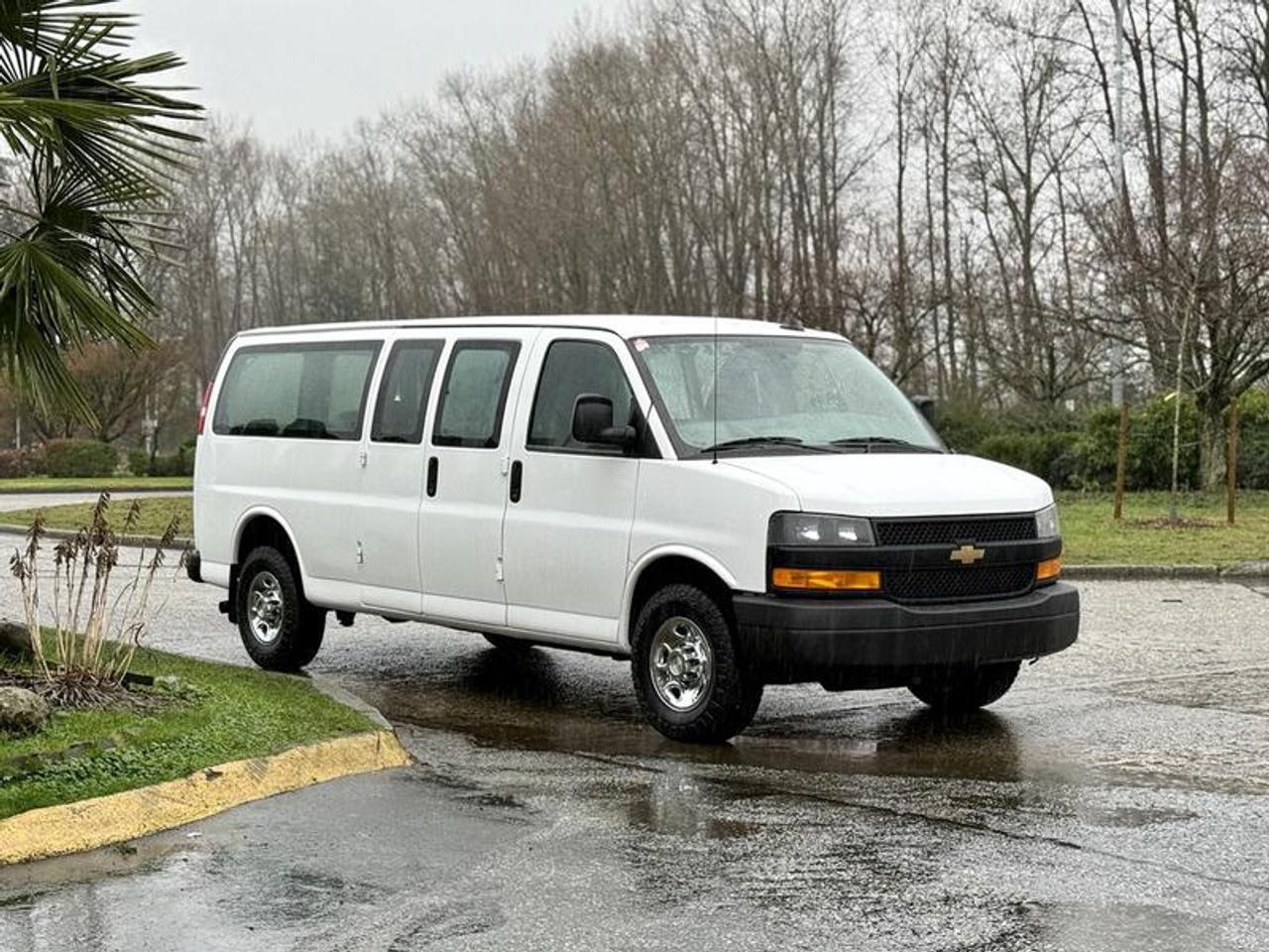 This 2021 Chevrolet Express 3500 Extended passenger van is powered by a 4.3L V6 engine paired with an automatic transmission and rear-wheel drive. Configured to seat up to 11 passengers including the driver, it features 4-wheel ABS, AM/FM radio, 12V input, cup holders, power door locks, and manual roll-up windows. Finished in a white exterior with a grey cloth interior, the extended-length Express offers a straightforward passenger configuration suited for group transport, shuttle use, or fleet applications where seating capacity and simplicity are required. This item is currently OFFSITE. You must register an appointment with our office to schedule an offsite viewing. Appointments must be made a minimum of one business day in advance (and as defined by the days that Repo.com is open for business) before your appointment can be scheduled and confirmed. We may, at our own discretion, instead opt to transport smaller items to Repo.coms main yard for viewing purposes.  $47,390.00 plus $375 processing fee, $47,765.00 total payment obligation before taxes.   Listing report, warranty, contract commitment cancellation fee, financing available on approved credit (some limitations and exceptions may apply). All above specifications and information is considered to be accurate but is not guaranteed and no opinion or advice is given as to whether this item should be purchased. We do not allow test drives due to theft, fraud, acts of vandalism and undetectable impaired driving. Instead we provide the following benefits: Complimentary Warranty (with options to extend), Limited Money Back Satisfaction Guarantee on Fully Completed Contracts, Contract Commitment Cancellation, and an Open-Ended Sell-Back Option. Ask seller for details or call 604-522-REPO(7376) to confirm listing availability.