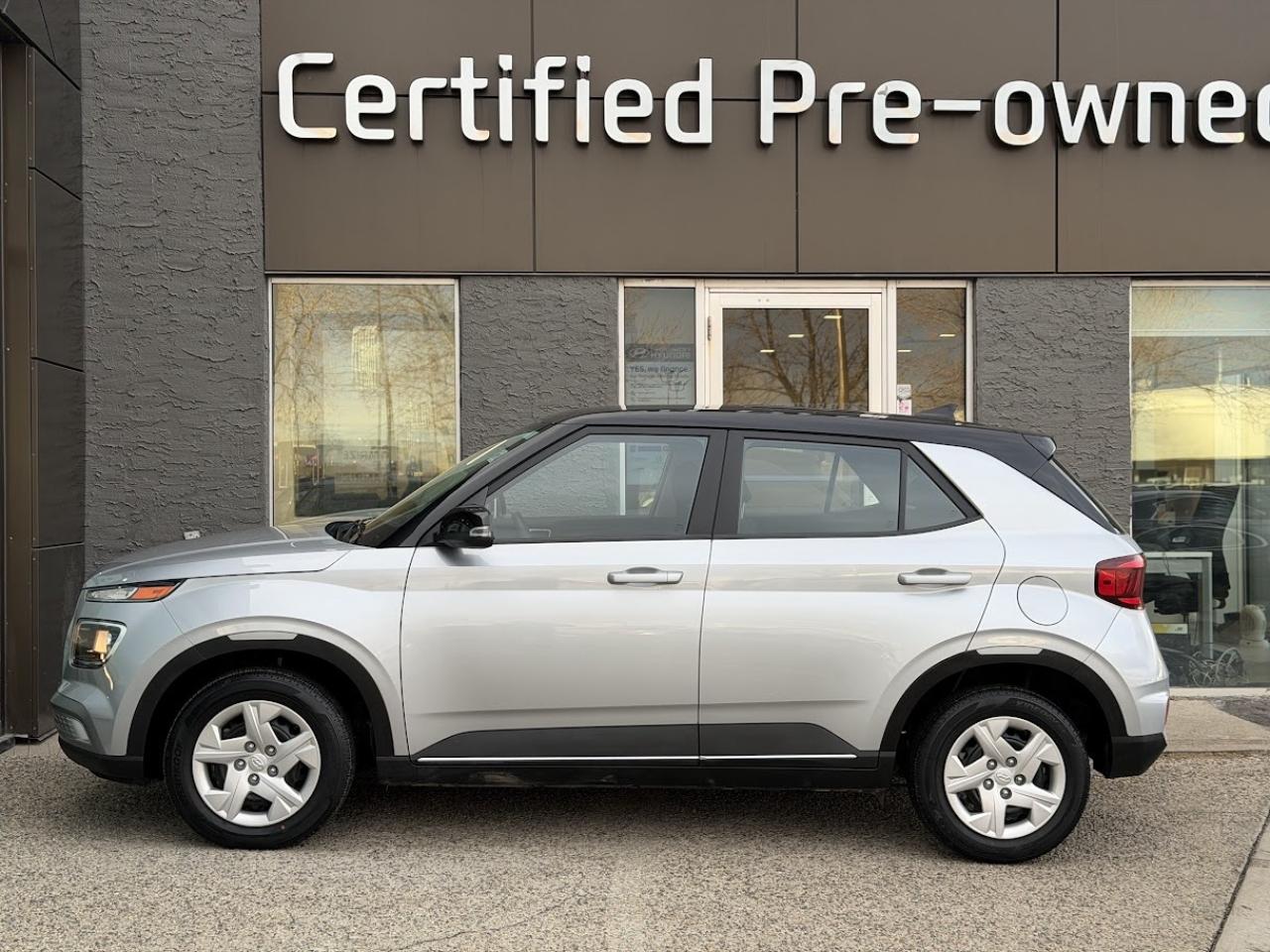 This ONE OWNER ACCIDENT FREE LOW KM Hyundai Venue ESSENTIAL comes loaded with a fuel efficient and reliable 1.6L motor, automatic transmission, 8-inch wireless APPLE CARPLAY / ANDROID AUTO, automatic headlights, Bluetooth phone & audio connectivity, heated premium cloth seats, 60/40 split folding rear seats, back-up camera, keyless entry, Forward Collision Mitigation and much more!!!<p>This ONE OWNER ACCIDENT FREE LOW KM Hyundai Venue ESSENTIAL comes loaded with a fuel efficient and reliable 1.6L motor</p>