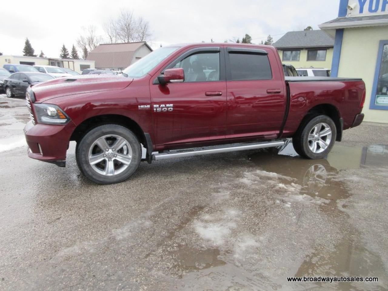 2017 RAM 1500 LOADED SPORT-EDITION 5 PASSENGER 5.7L - HEMI.. 4X4.. CREW-CAB.. SHORTY.. NAVIGATION.. HEATED SEATS & WHEEL.. POWER SUNROOF.. BACK-UP CAMERA.. Photo2