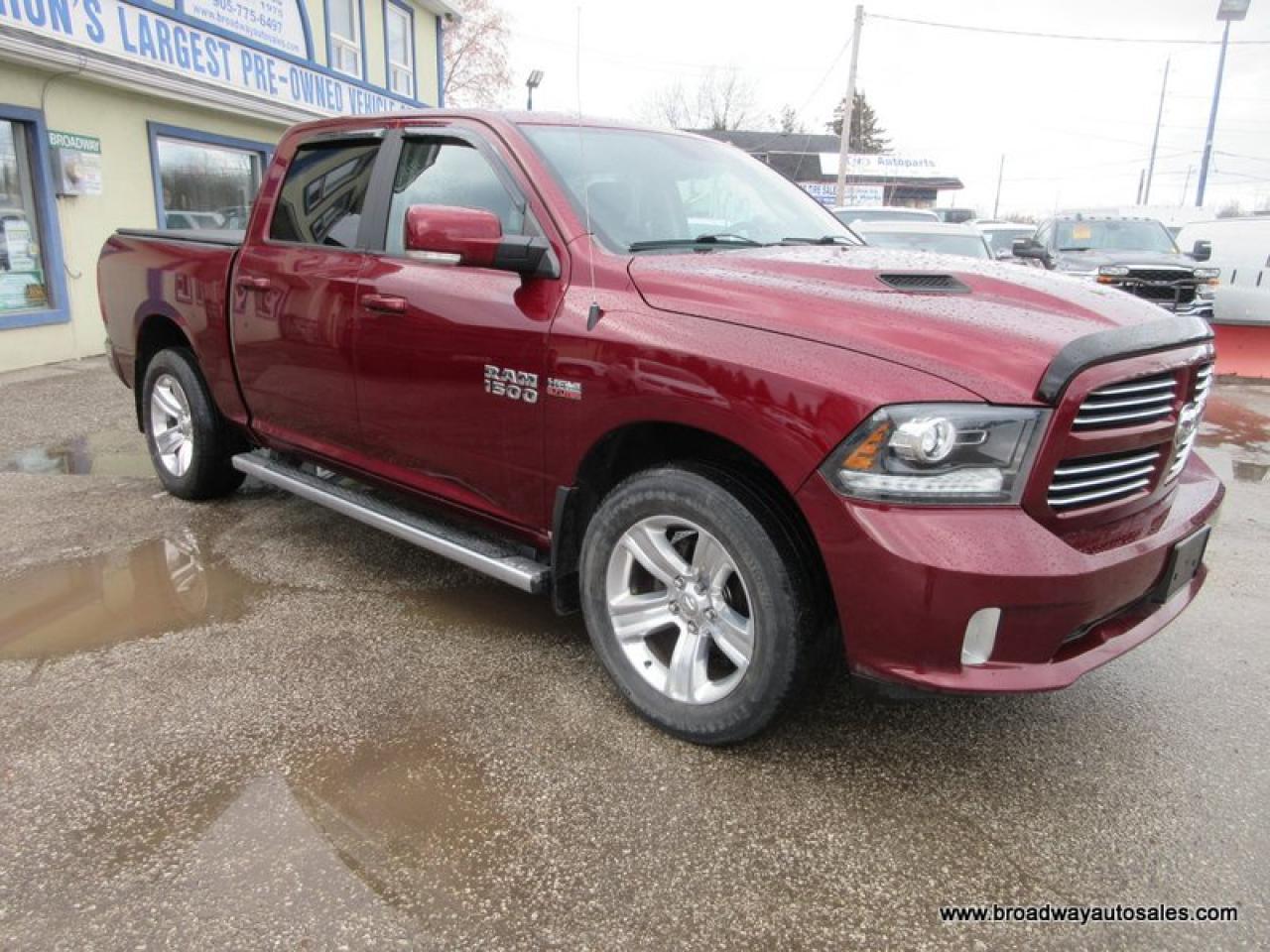 2017 RAM 1500 LOADED SPORT-EDITION 5 PASSENGER 5.7L - HEMI.. 4X4.. CREW-CAB.. SHORTY.. NAVIGATION.. HEATED SEATS & WHEEL.. POWER SUNROOF.. BACK-UP CAMERA.. Photo4