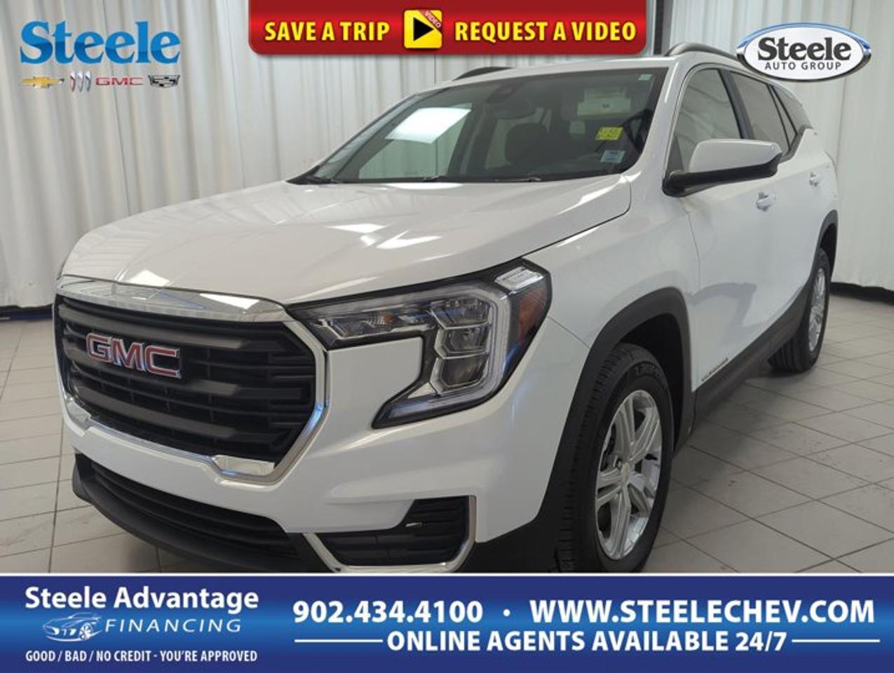 Value Market Pricing, AWD, 2-Way Power Driver Lumbar Control, 8-Way Power Driver Seat Adjuster, Alloy wheels, Driver & Front Passenger Heated Seats, Heated door mirrors.2024 GMC Terrain SLE *GM Certified* 3.99% Financing OAC 4D Sport Utility Summit White AWD 1.5L DOHC 9-Speed AutomaticGM Certified Details:* 1-month OnStar trial and sign up for a paid plan to enjoy the first two months on us. GM Owner Centre and Mobile App. Free SiriusXM Trial* 24/7 roadside assistance for 3 months or 5,000 km (whichever comes first)* Exchange policy is 30 days or 2,500 kilometres, whichever comes first* 3 months or 5,000 kilometres (whichever comes first) which can be extended or upgraded to an even more comprehensive Certified Pre-Owned Vehicle Protection Plan* 150+ Point Inspection* 3.99% Financing for 24 Months On Selected Certified Pre-Owned Vehicles 24 Months - 3.99% 36 Months 3.99% 48 Months 3.99% 60 Months - 3.99% 72 Months 4.99% 84 Months - 4.99% Rate valid for the period from January 3, 2026 - March 31, 2026Welcome to Steele Chevrolet Buick GMC, the number one volume dealership for new and pre-owned vehicles in Atlantic Canada. Located in Dartmouth, we are also one of the largest dealerships in Canada. No wonder we welcome clients from all over the Maritimes including Halifax, Sackville, and Bedford. Our dealership has grown significantly in the last few years, first in 2003 and then in 2011. In 2022, Steele Chevrolet Buick GMC broke ground on a major upgrade to its installations in order to prepare for new electric vehicles and making sure we can serve the needs of EV buyers and owners for years to come. We are the flagship dealership of the Steele Automotive Group and we believe in a simple approach to running our operation: Focus on the client Customize the purchasing and after-sales experience Transparency and honesty in all of our transactions with full disclosure pricing videos on all service estimates Provide the best value to every client Offer the vehicles our customers want Ensure we know our products and can help our clients Provide the best financing deals in the Maritimes We are your number-one destination for all of your service needs and your one-stop shop for everything related to General Motors trucks, cars, SUVs, and electric vehicles. We also offer a comfortable waiting lounge as your vehicle receives the best service. For a truly unique dealership experience, Steele Chevrolet Buick GMC in Dartmouth is the place to go!