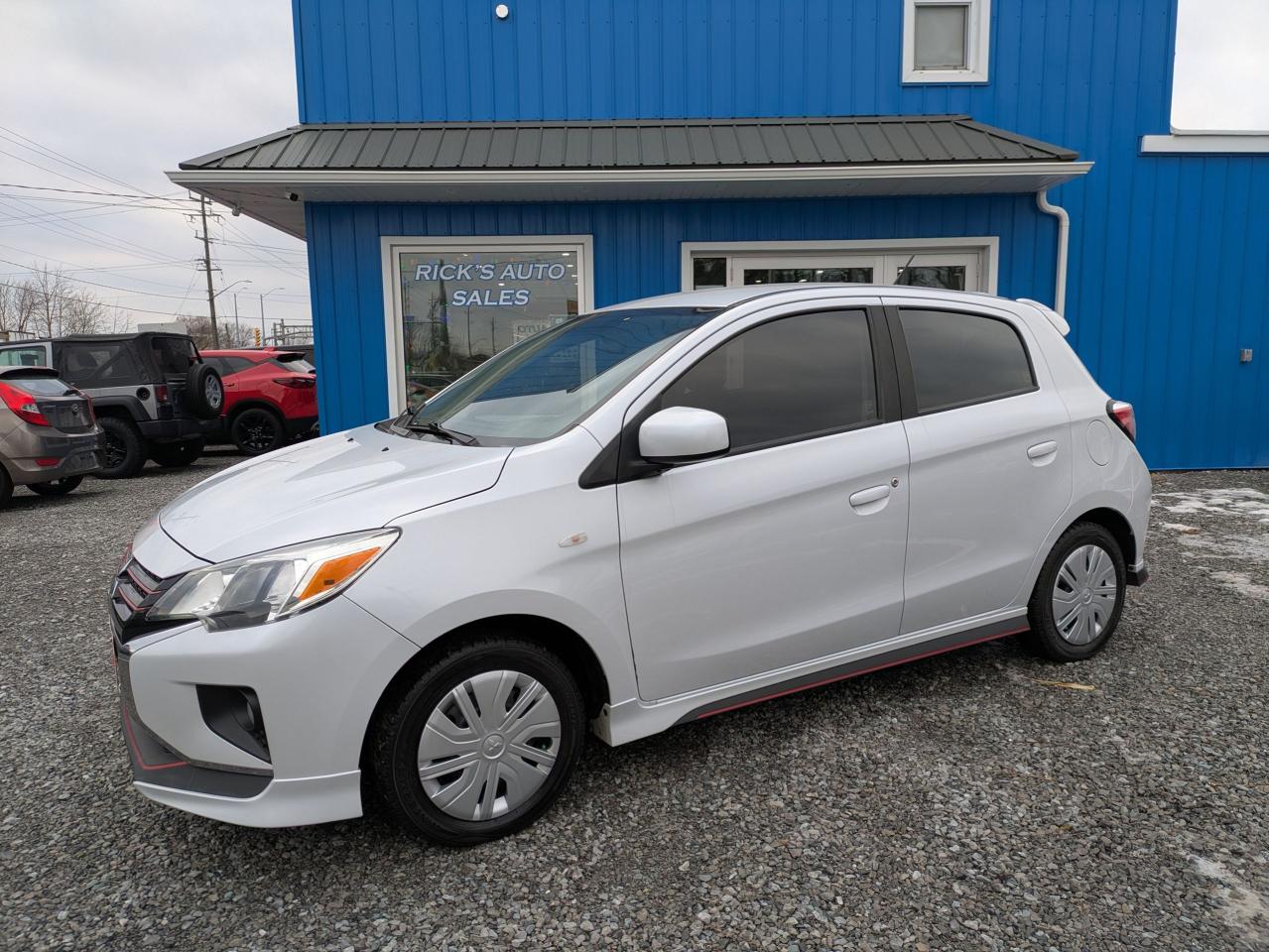 <p>Looking for an economical and practical ride? Then check out this pristine 2022 Mitsubishi Mirage ES, now available at Ricks Auto Sales! This sleek white sedan is ready to turn heads while delivering impressive fuel efficiency, making it the perfect choice for navigating city streets or embarking on weekend getaways. With its reliable front-wheel-drive system and smooth CVT transmission, youll experience a comfortable and confident driving experience. Plus, this Mirage boasts a well-maintained interior featuring a classic black colour scheme. This vehicle has 146,664km on the odometer.</p><p>This Mirage is packed with features designed to enhance your driving pleasure. Youll love its:</p><ul><li><strong>Fuel-sipping engine:</strong> Save money at the pump with this Mirages exceptionally efficient engine, making it a champion of gas mileage!</li><li><strong>User-friendly infotainment system:</strong> Stay connected and entertained on the go with its intuitive infotainment system.</li><li><strong>Nimble handling:</strong> Zipping through traffic and parking in tight spots is a breeze with its compact size and responsive steering.</li><li><strong>Spacious interior:</strong> Enjoy comfortable seating for five with ample headroom and legroom.</li><li><strong>Reliable Mitsubishi engineering:</strong> Known for its dependability, the Mirage is built to last and provide years of worry-free driving.</li><li style=font-weight: bold;><strong>CLEAN CARFAX & ONE OWNER</strong></li></ul><p>Visit Ricks Auto Sales today to experience the 2022 Mitsubishi Mirage ES firsthand and discover why its the perfect choice for your next adventure!</p><p><strong><em>Powered by AutoIntelligence&trade;</em></strong> Vehicle information has been generated using artificial intelligence and is provided for informational purposes only. While efforts are made to ensure accuracy, please confirm all details directly with the dealer.</p><p>&nbsp;</p><p class=MsoNormal>This vehicle is offered at Rick&rsquo;s Auto Sales, your Hometown Pre-Owned Sales Centre.<span style=mso-spacerun: yes;>&nbsp; </span>As an Independently Owned and operated Automotive Centre for nearly 20 years, we know our customers are the core of our business.<span style=mso-spacerun: yes;>&nbsp; </span>We pride ourselves on providing our customers with heartfelt service, and Honesty and Integrity is our motto.</p><p class=MsoNormal>** ALL PRICES ARE PLUS HST, LIC, OMVIC & $199 ADMIN FEE** We service what we sell!<span style=mso-spacerun: yes;>&nbsp; </span>The purchase price INCLUDES Certification with a 30-day/1500 km warranty covering any mechanical issues.<span style=mso-spacerun: yes;>&nbsp; </span>Vehicles come standard with ONE key (if we receive more than ONE key, we will include it).<span style=mso-spacerun: yes;>&nbsp; </span>Options to purchase additional warranty and corrosion-free rustproofing are also available.<span style=mso-spacerun: yes;>&nbsp; </span>Financing is available on qualifying vehicles.</p><p class=MsoNormal>We service the entire Niagara Region and beyond!<span style=mso-spacerun: yes;>&nbsp; </span>**CHECK OUT OUR REVIEWS AND OUR FACEBOOK PAGE**</p><p class=MsoNormal>Book an appointment or stop in for a test drive TODAY, you won&rsquo;t be disappointed!</p><p class=MsoNormal>Rick&rsquo;s Auto Sales (UCDA MEMBER) BUY WITH CONFIDENCE</p><p>&nbsp;</p>